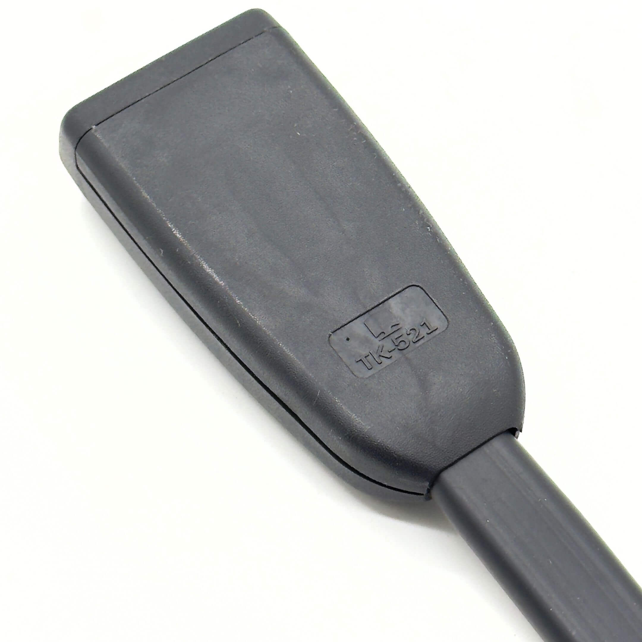 Seat Belt Buckle for Driver Side Subaru Sambar Van TV1, TV2 Models (1999-2012) featuring a durable black design with "L TK-521" marking.