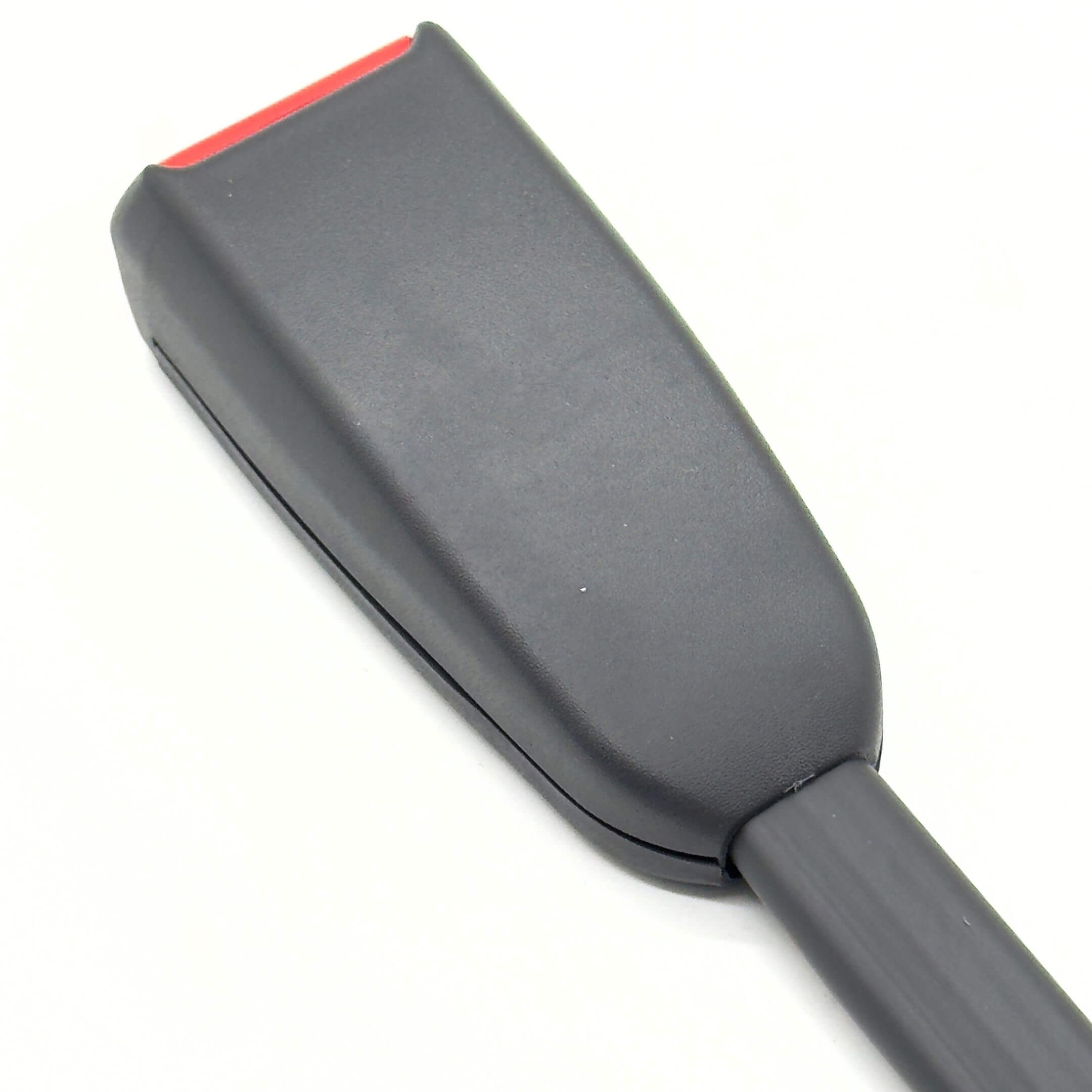 Seat Belt Buckle for Driver Side of Subaru Sambar Truck TT1, TT2 Models (1999-2012) featuring a sleek black design with a red release button.
