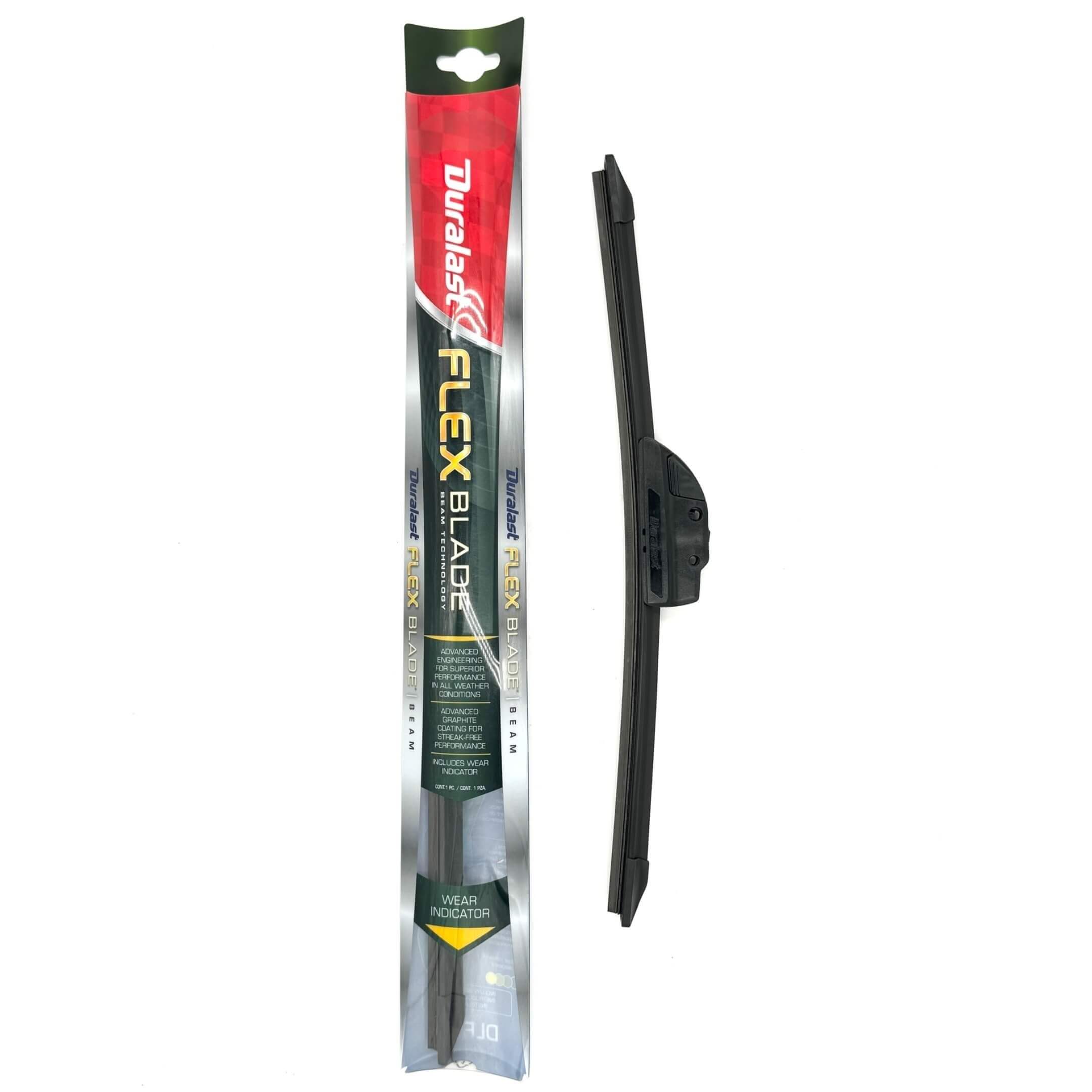 Duralast Flex Blade wiper blades for Subaru Sambar Truck TT1, TT2 models (1999-2012) featuring advanced rubber technology and wear indicator.