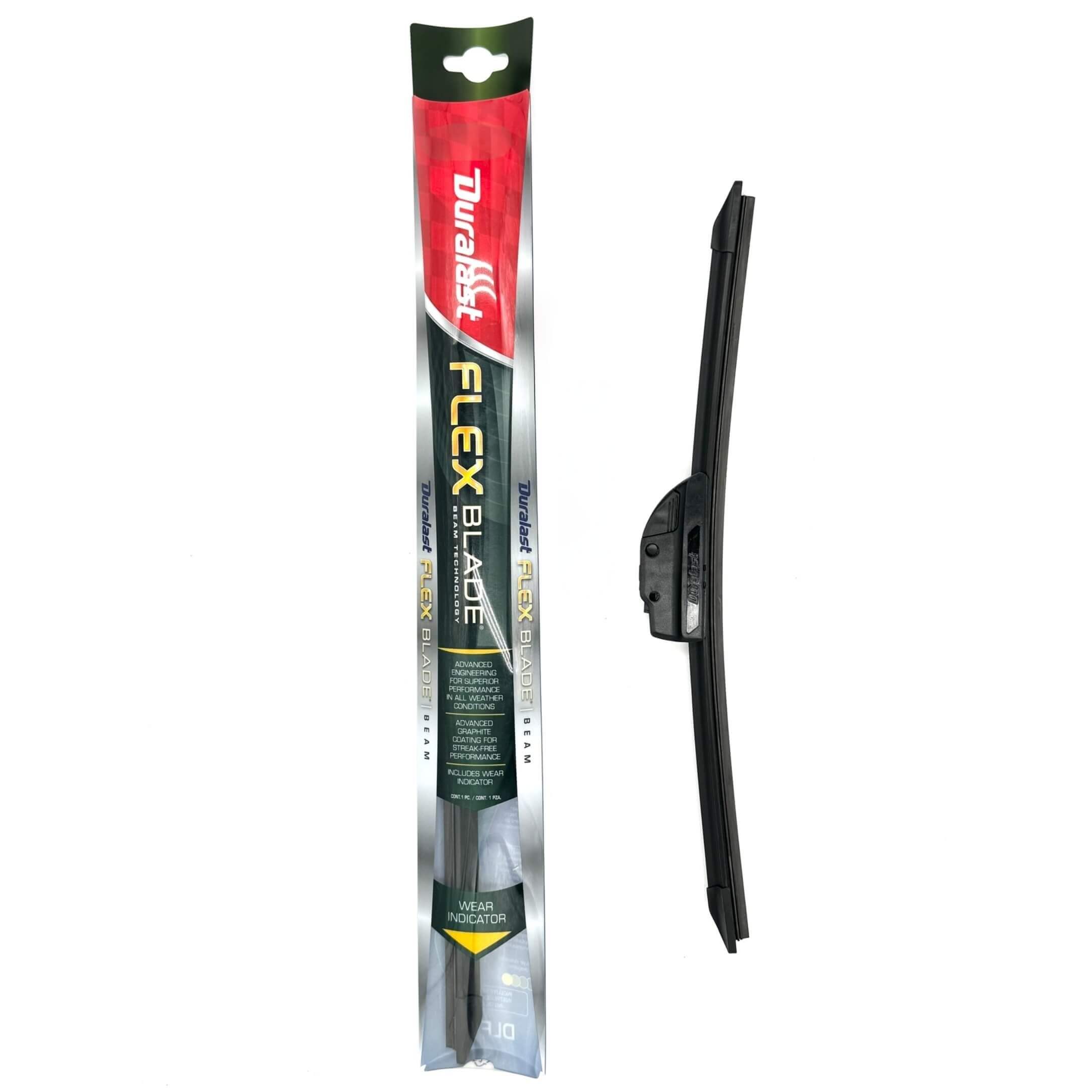 Duralast Flex Blade wiper blades for Subaru Sambar Truck TT1, TT2 models (1999-2012) featuring advanced beam technology and wear indicator.