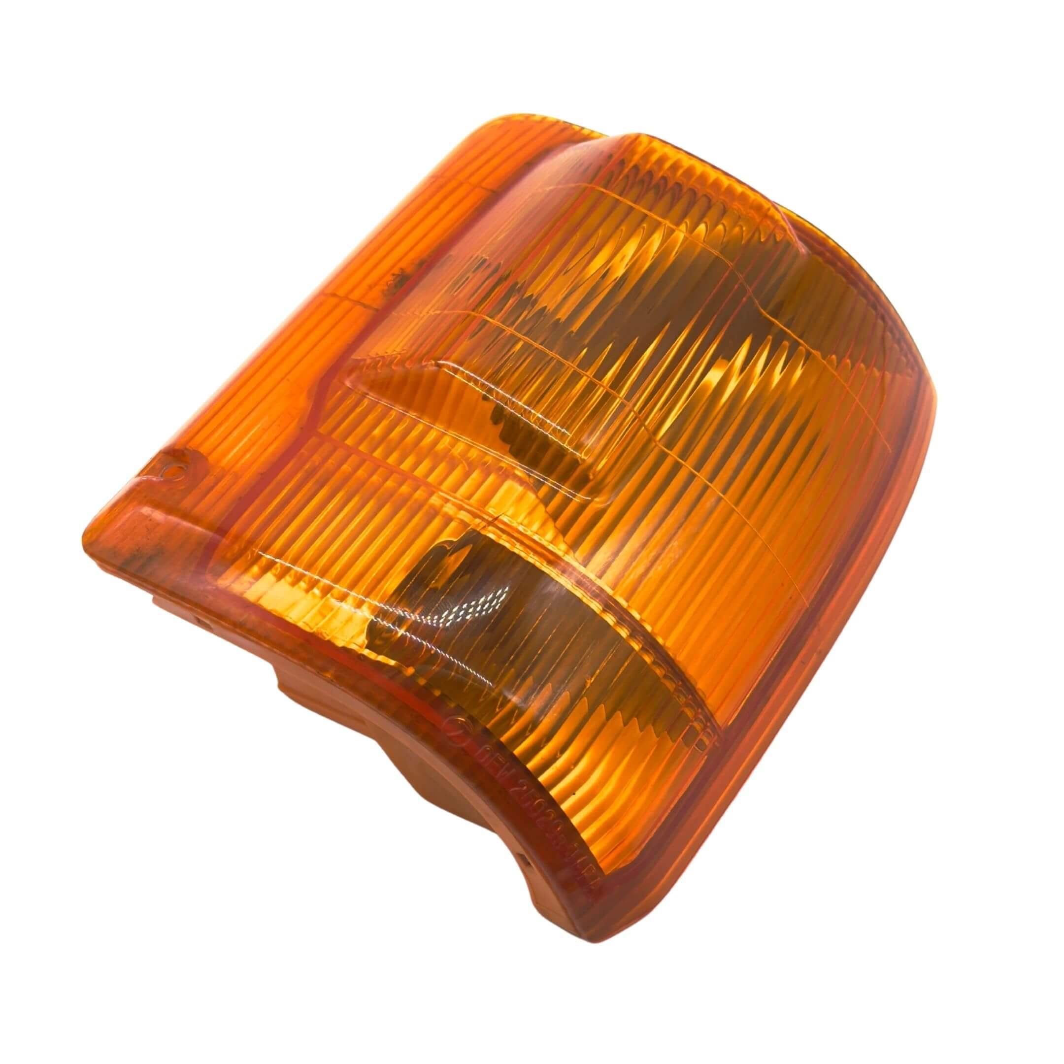Front Turn Signal Lamp Assembly for Subaru Sambar Wagon TW1, TW2 (1999-2012) featuring an amber lens and ribbed design.