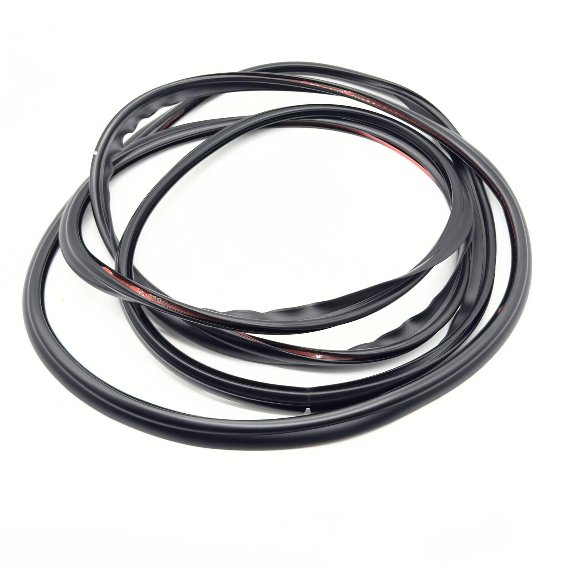 Front Windshield Molding Weatherstrip for Subaru Sambar Wagon TW1, TW2 Models (1999-2012) featuring durable black outer trim seal.