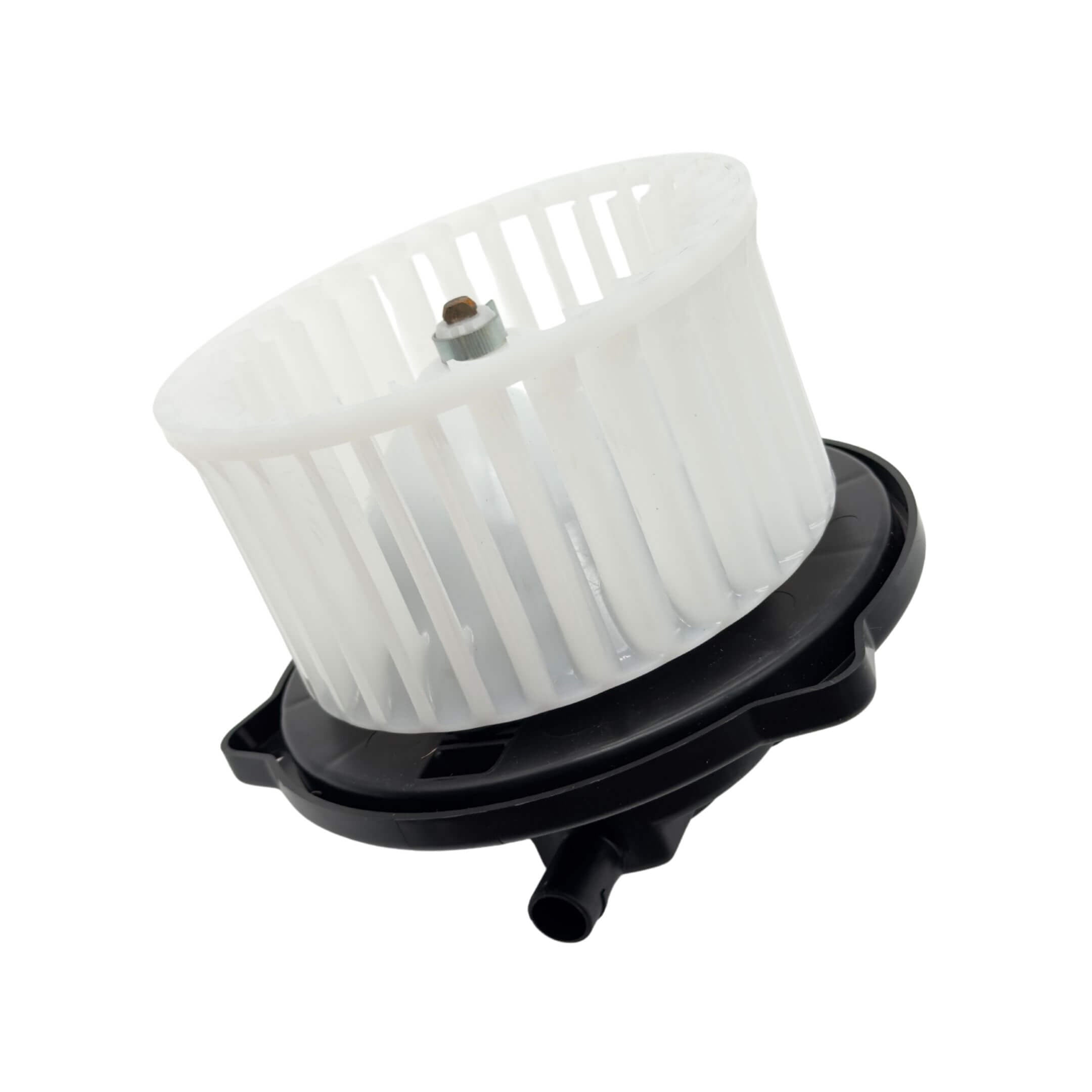 Blower Motor - Heater Blower Fan Motor for Subaru Sambar Wagon TW1, TW2 Models (1999-2012) featuring a white fan cage and black base.