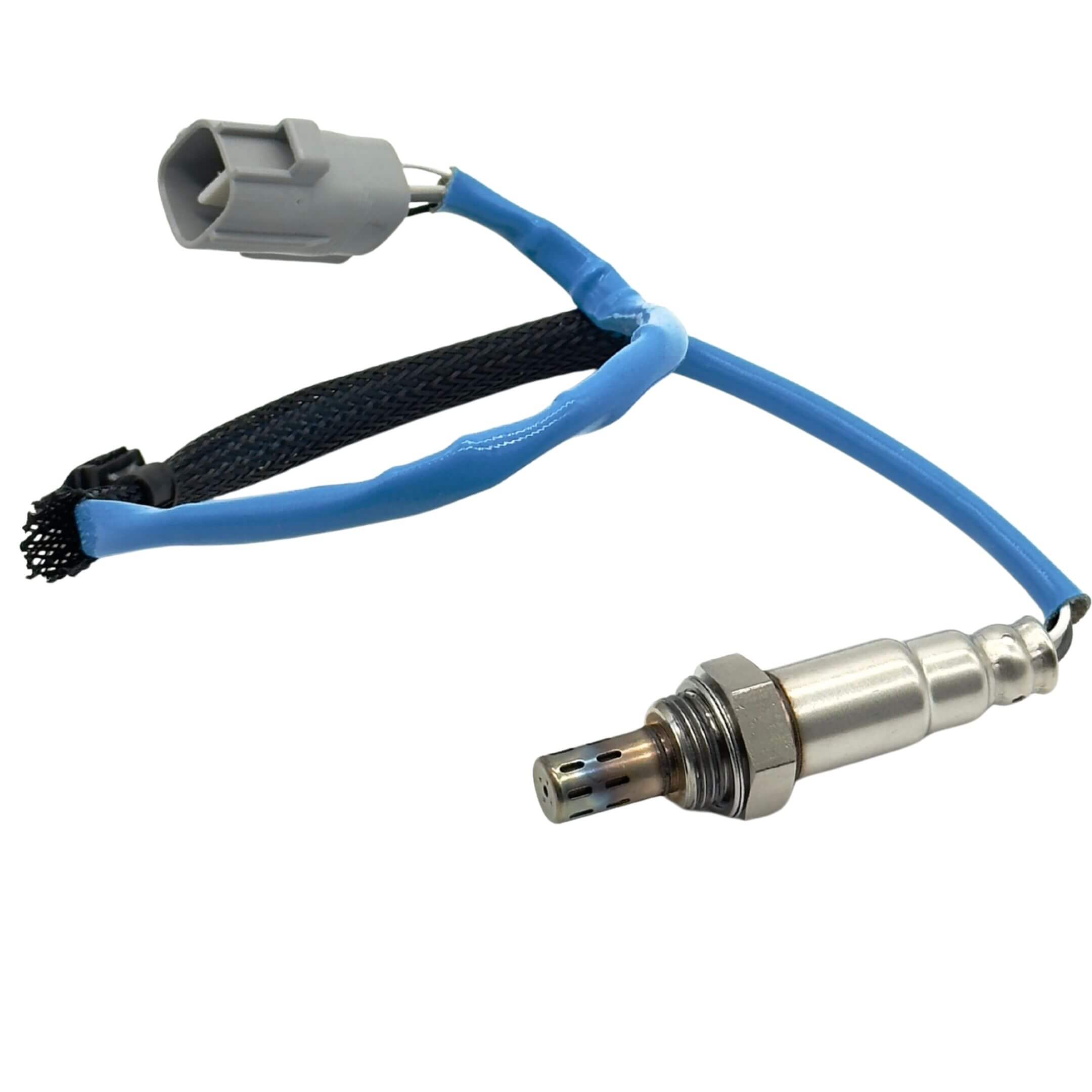O2 SENSOR for Subaru Sambar Truck TT1, TT2 Models (6/2008 - 2/2012) featuring a metal tip and blue wiring harness.