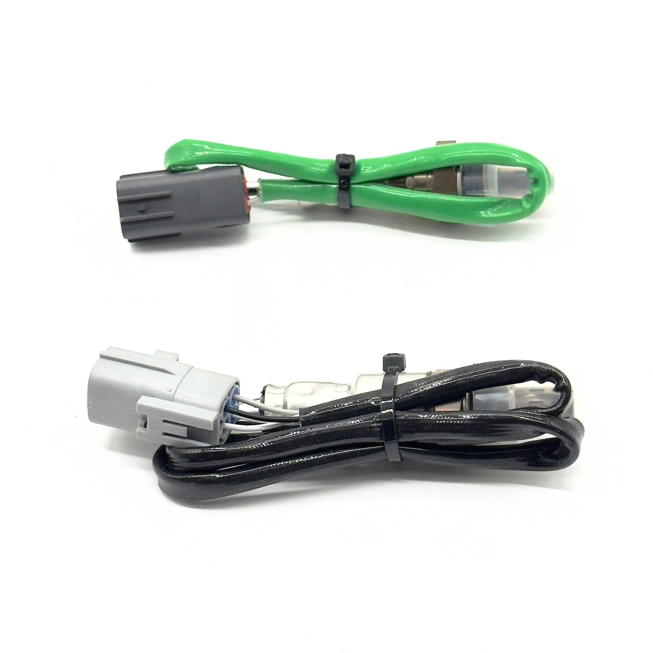 Oxygen Sensor Set for Subaru Sambar Van TV1, TV2 Models (6/2008-2/2012) featuring front and rear O2 sensors with distinct green and black wiring.