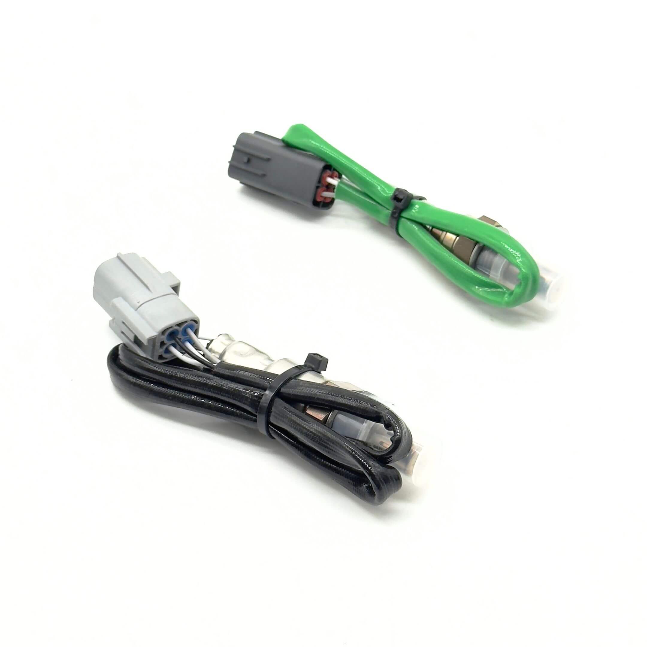 Oxygen Sensor Set for Subaru Sambar Truck TT1, TT2 Models (6/2008-2/2012) featuring front and rear O2 sensors with distinct green and black wiring.