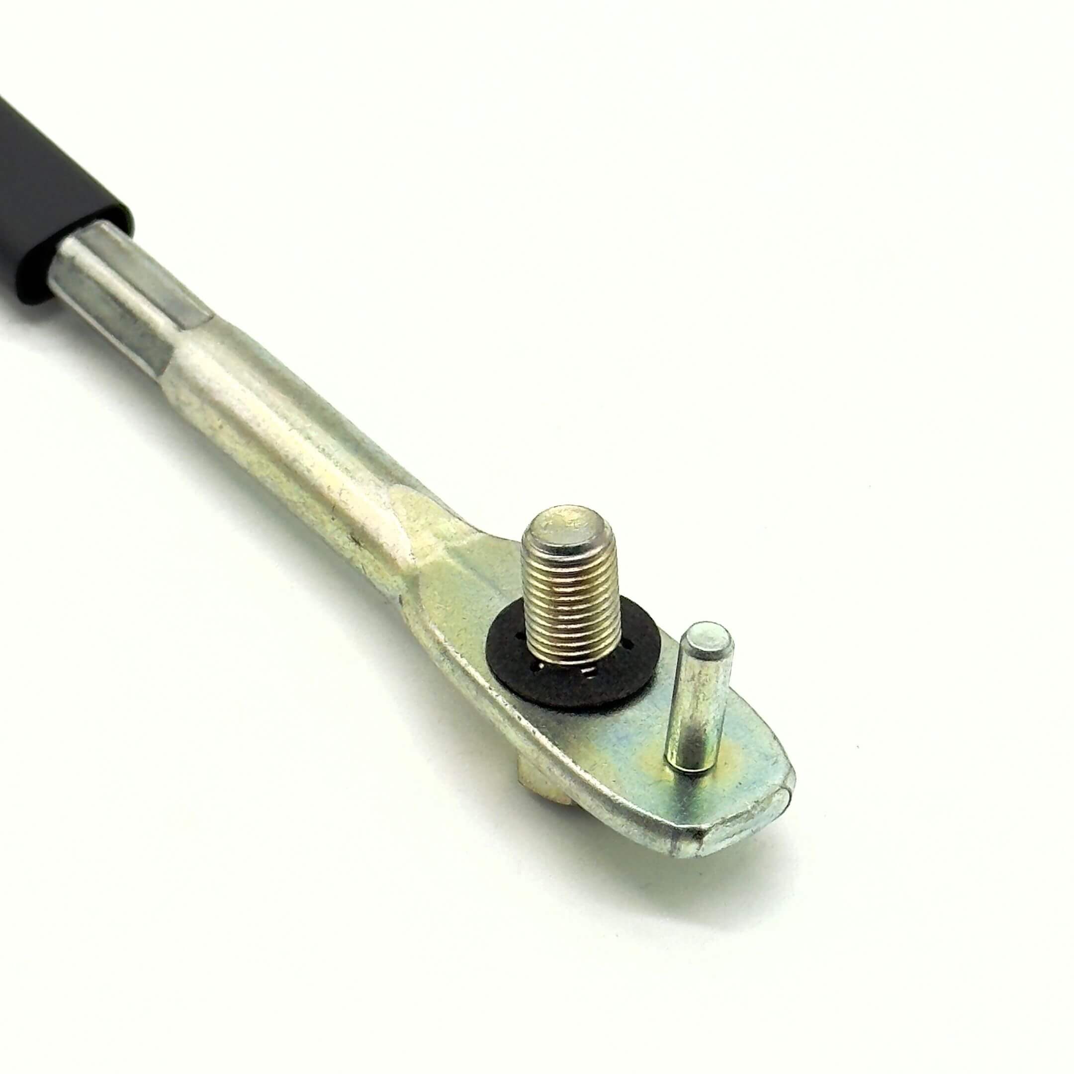 Seat Belt Buckle - Passenger Side for Subaru Sambar Van TV1, TV2 Models (1999-2012) featuring a metal bracket with mounting hardware.