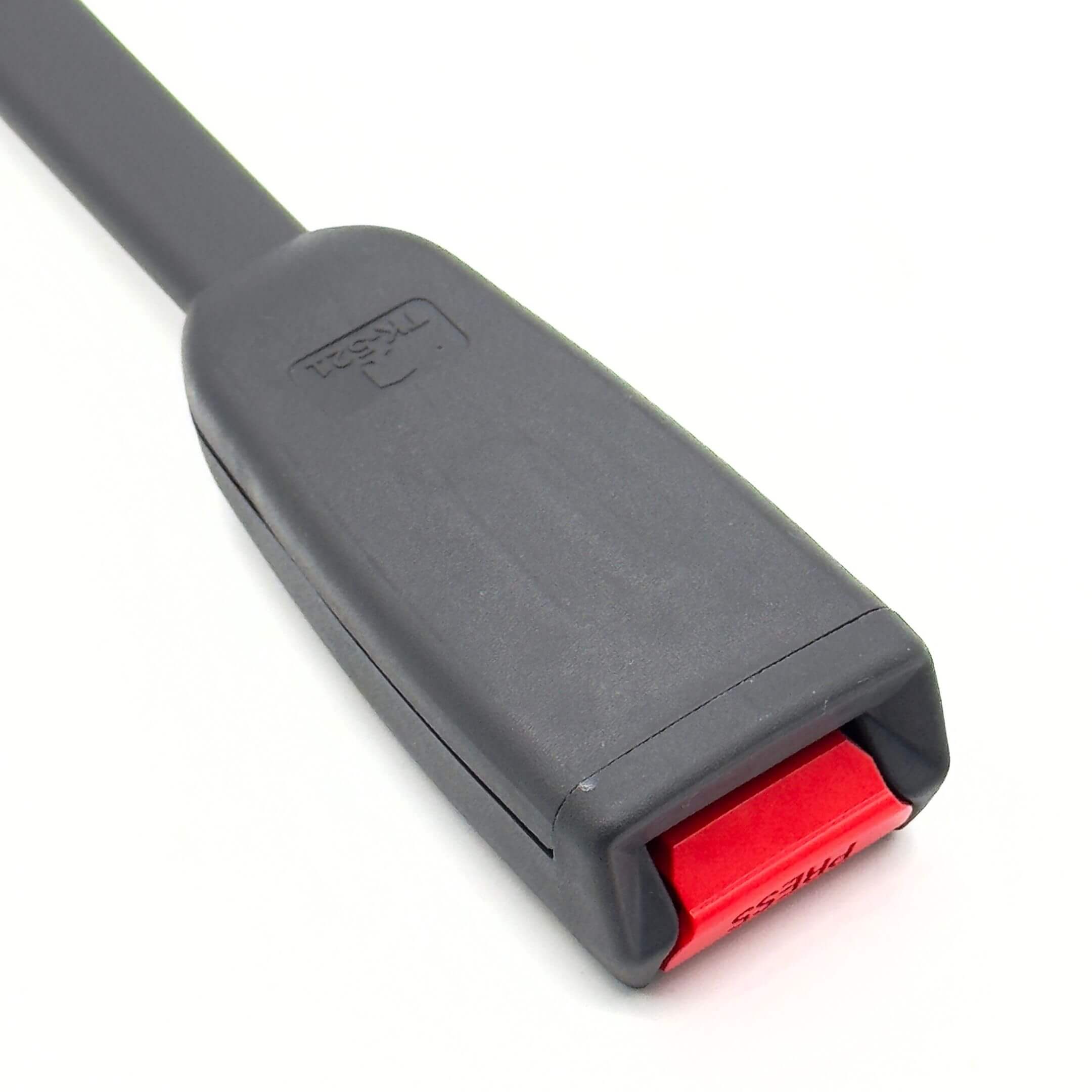 Seat Belt Buckle for Passenger Side, compatible with Subaru Sambar Truck TT1, TT2 Models (1999-2012), featuring a black casing and red release button.