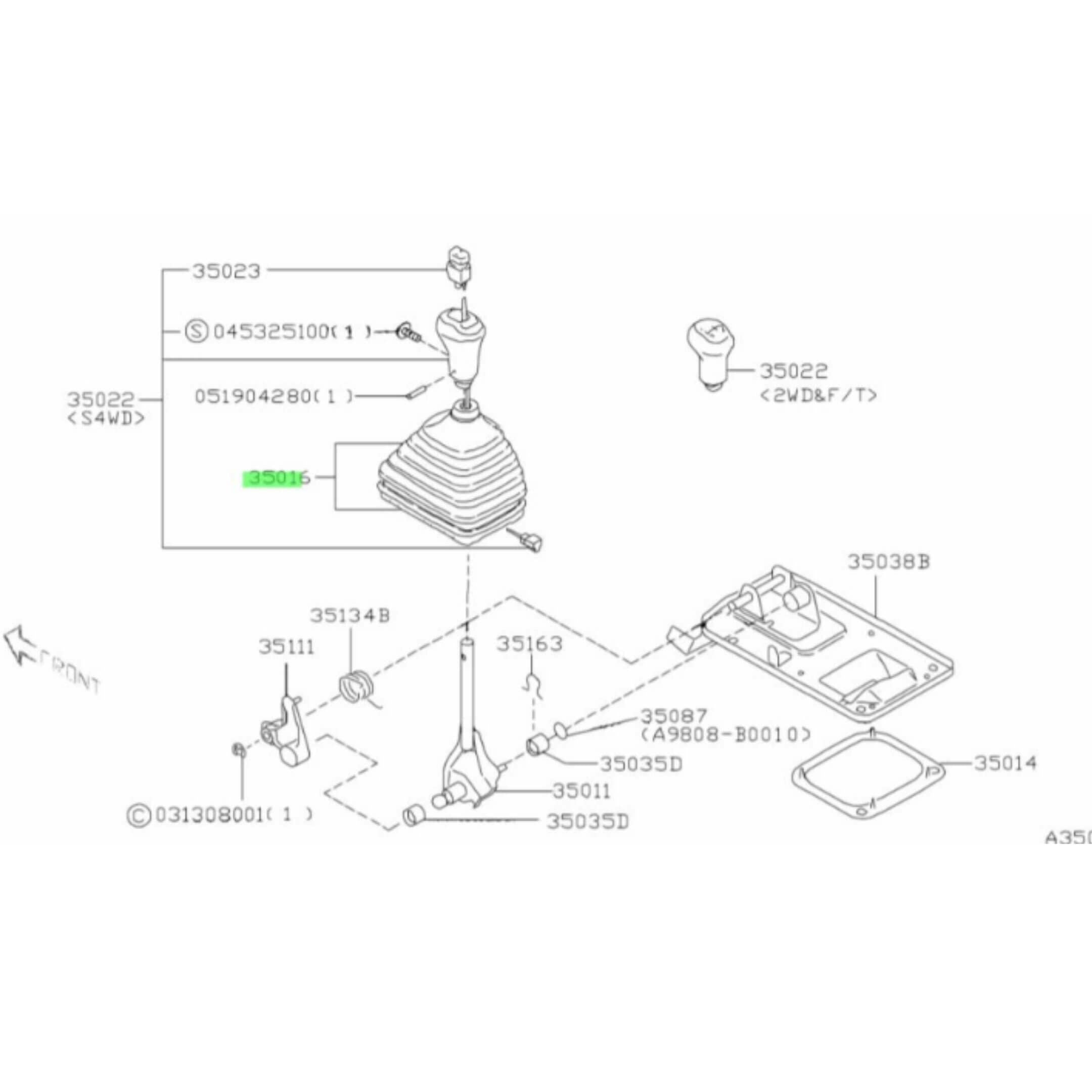 Shifter Boot - Subaru Sambar Van TV1, TV2 Models - 1999-2012