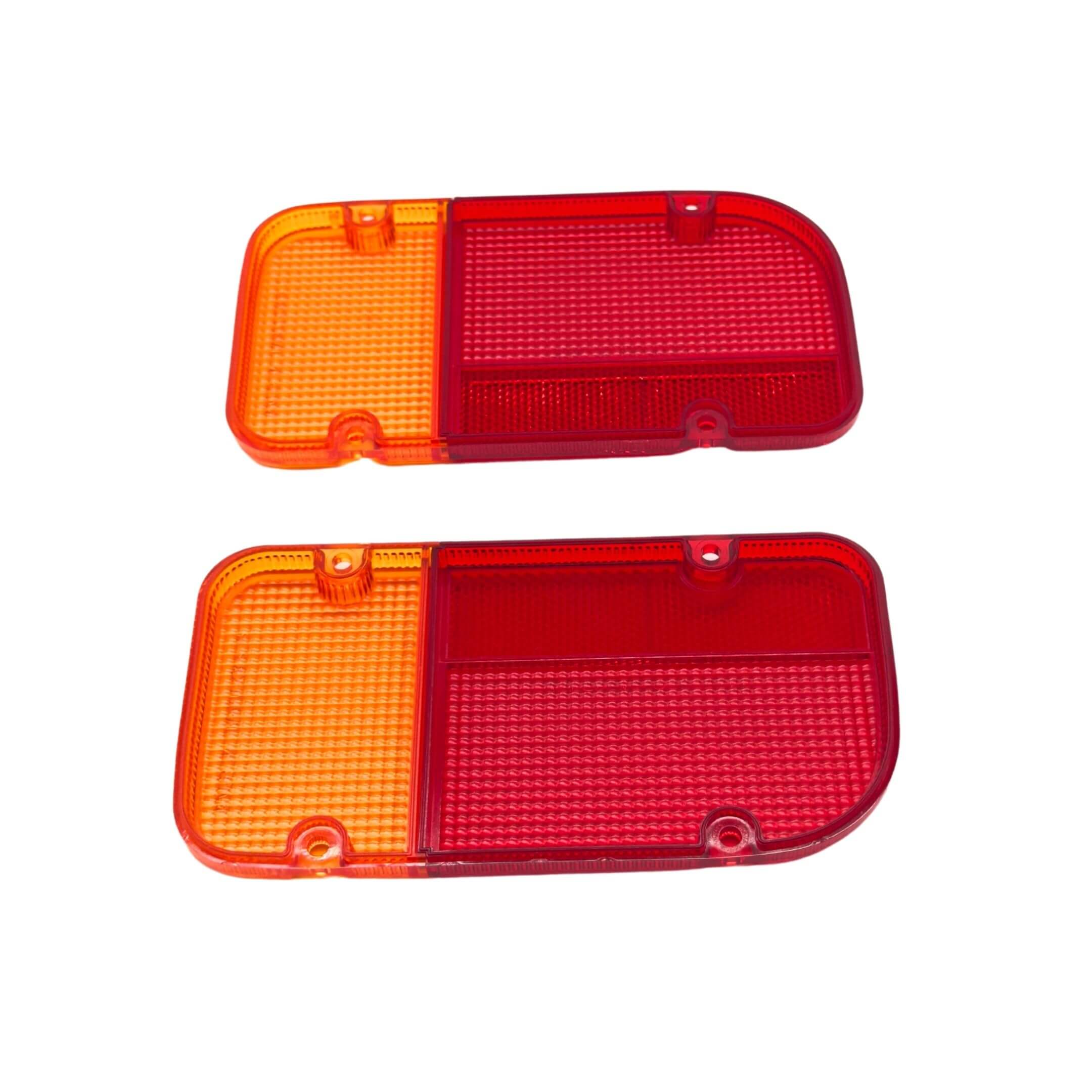 Tail Lamp Brake & Turn Signal Cover Kit for Subaru Sambar Truck TT1, TT2 Models (1999-2012) featuring red and amber sections for right and left sides.