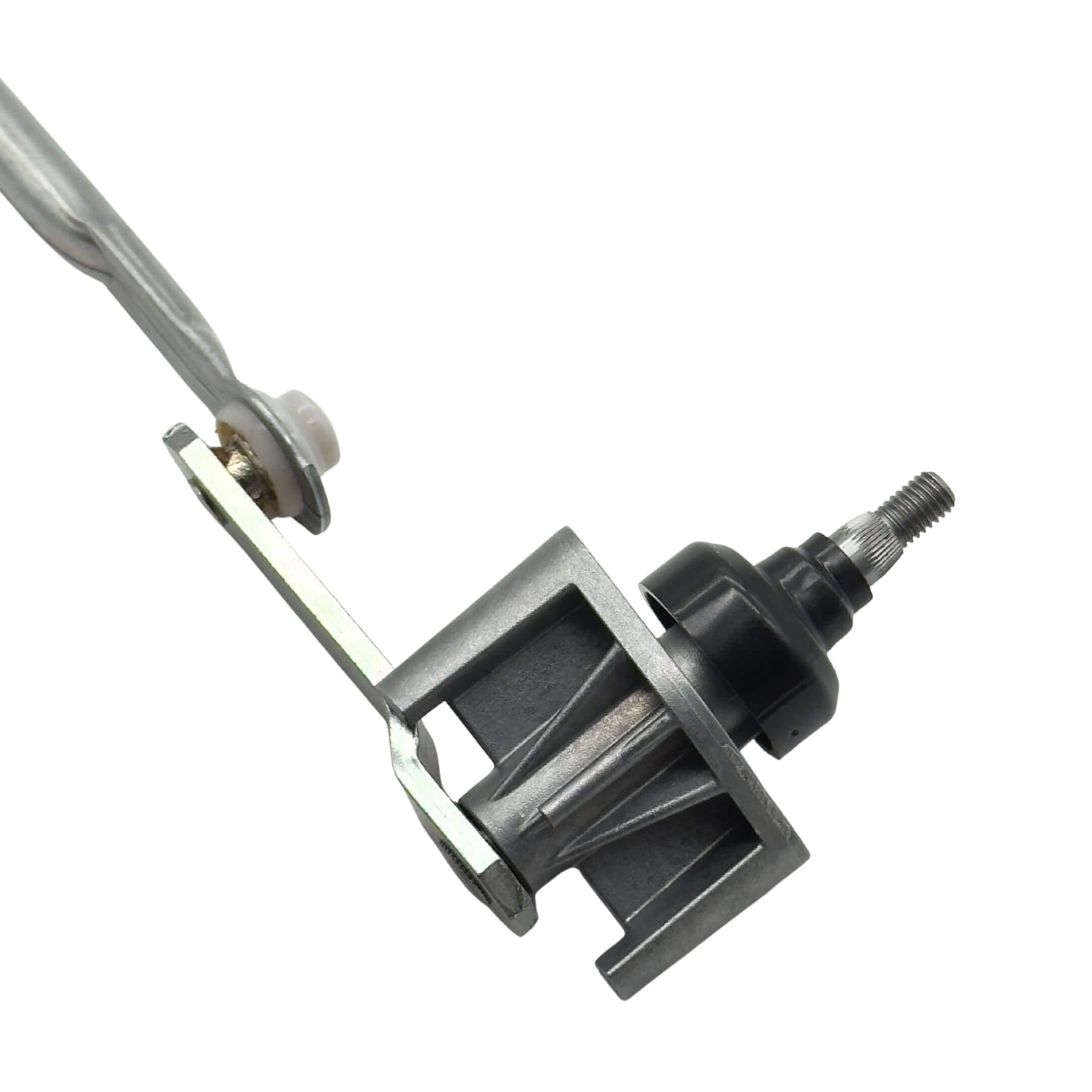 Windshield Wiper Linkage Arm for Subaru Sambar Van TV1, TV2 Models (1999-2012) featuring a durable metal rod and joint assembly.