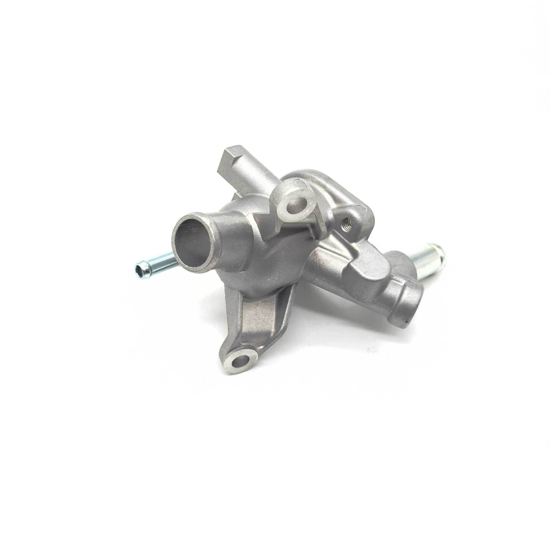 Thermostat Housing Body - Part A for Subaru Sambar Wagon TW1, TW2 Models (1999-2012) featuring a durable metal construction with multiple mounting points.