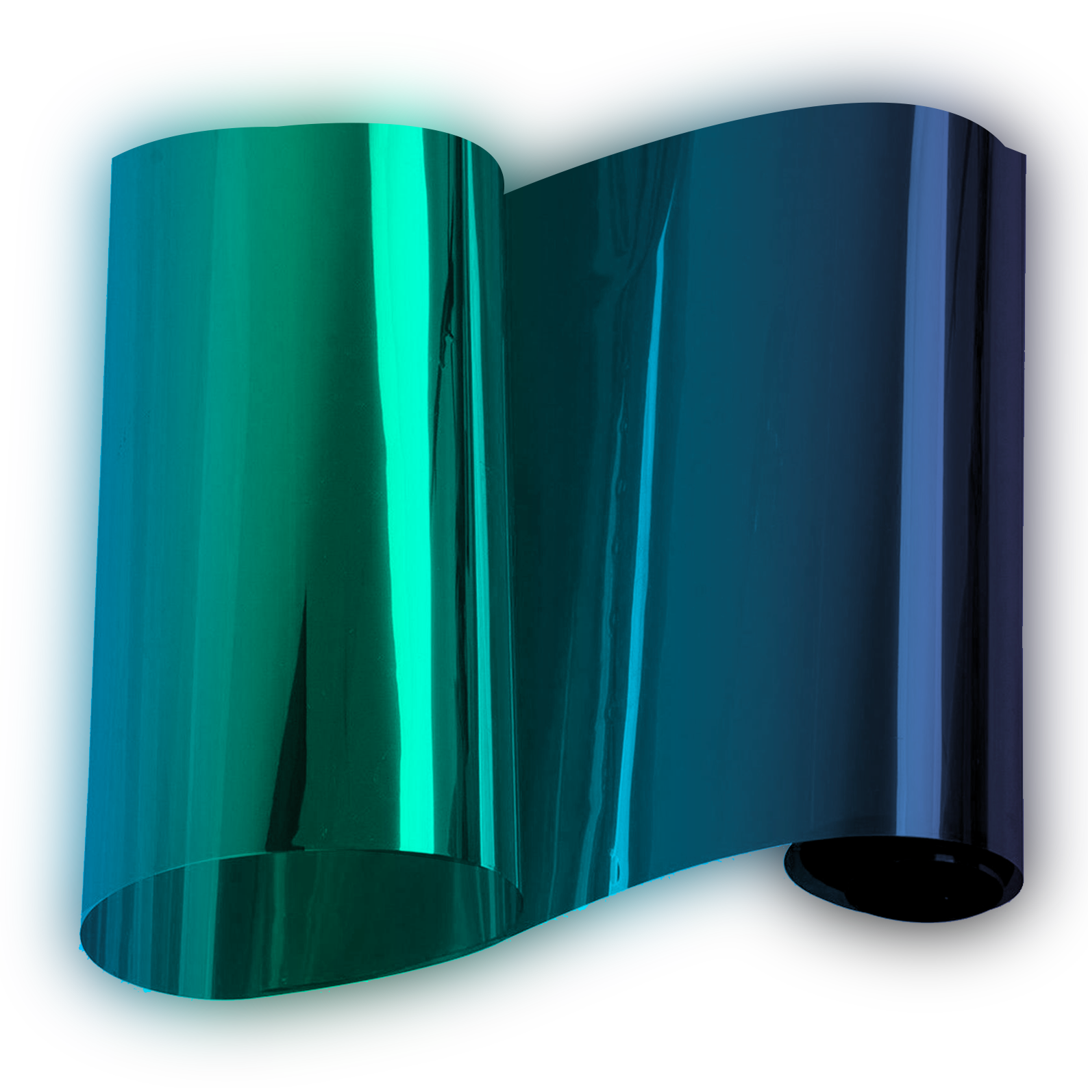 Omnique Zircon Tint roll, glossy colorshift blue, ceramic tint for UV protection and style.