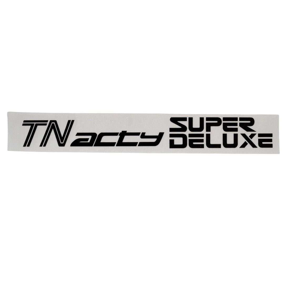 High-quality Honda Acty Replica Decals in OEM Black displayed on a White background - Perfect for JDM Mini Truck customization and upgrad