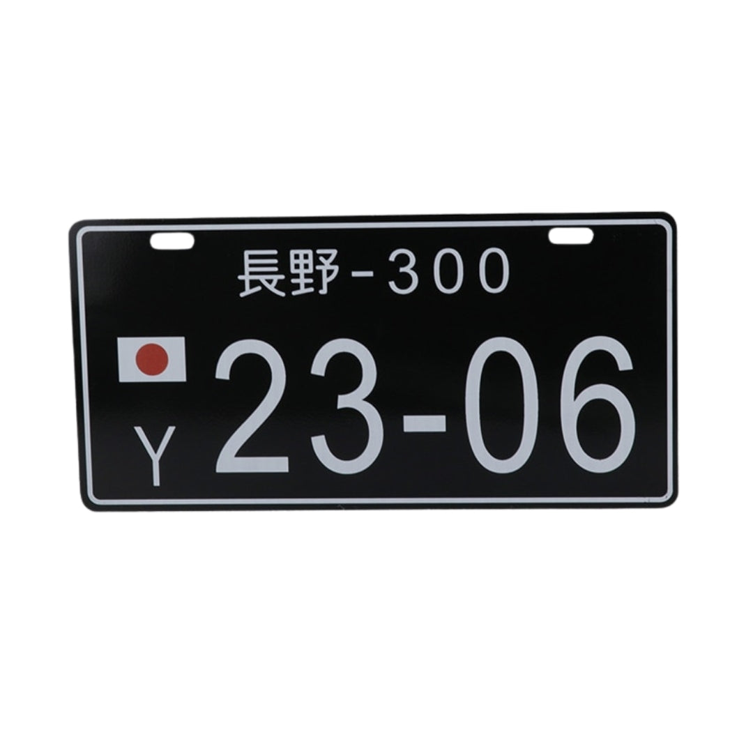 Black Japanese Replica License Plate on a Kei Truck - Premium Aluminum Mini Truck Accessory, JDM Style, Perfect for Kei Truck & Car Enthusiasts, Japanese Mini Trucks, and Authentic Street Style Lovers