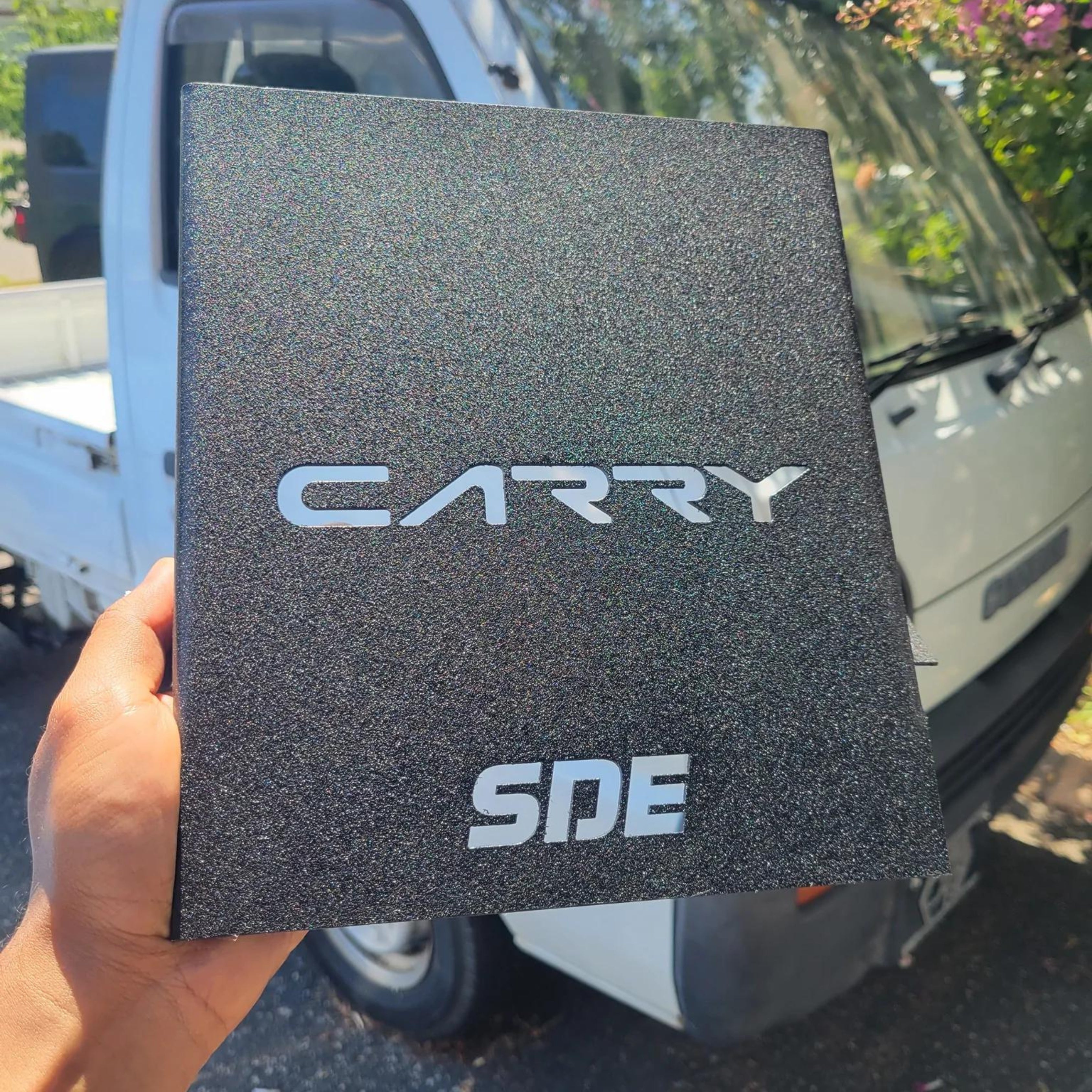Stylish Black Texture-Coated Battery Cover - Suzuki Carry