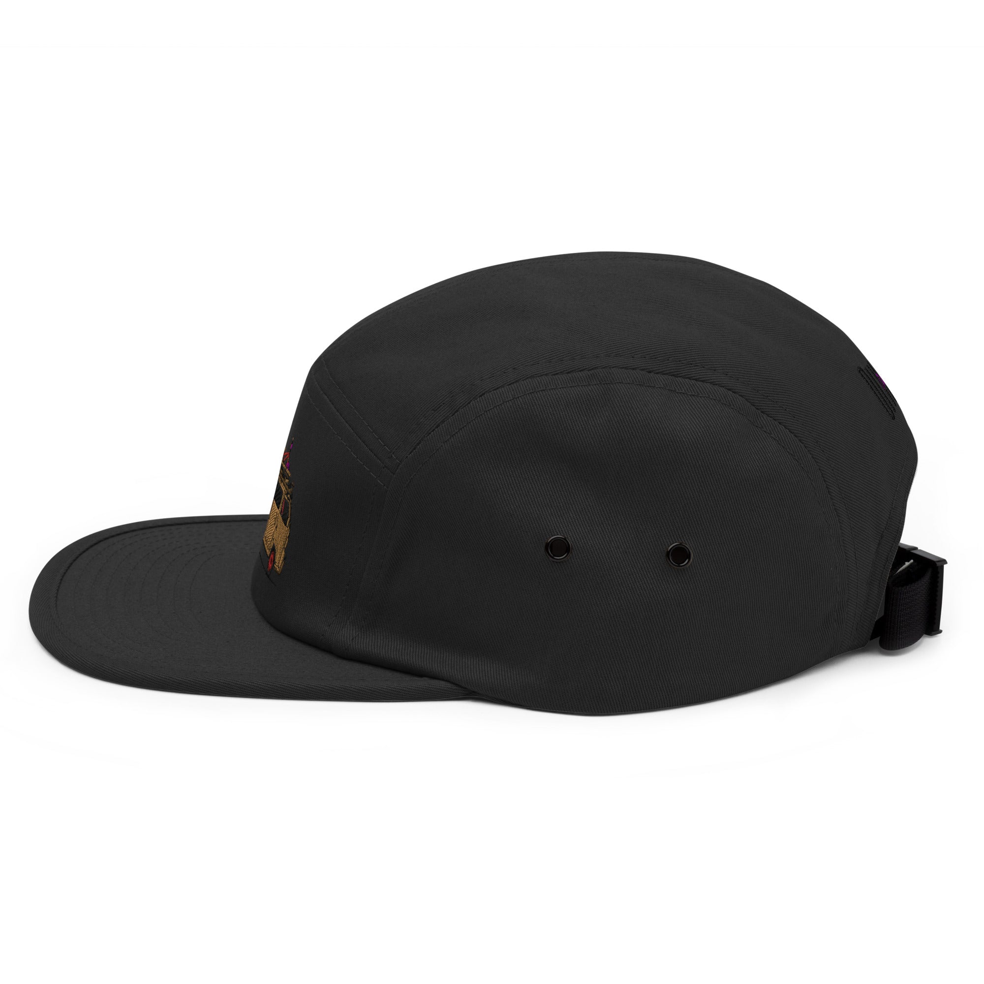 Oiwa Acty Street Embroidered Five Panel Cap Black
