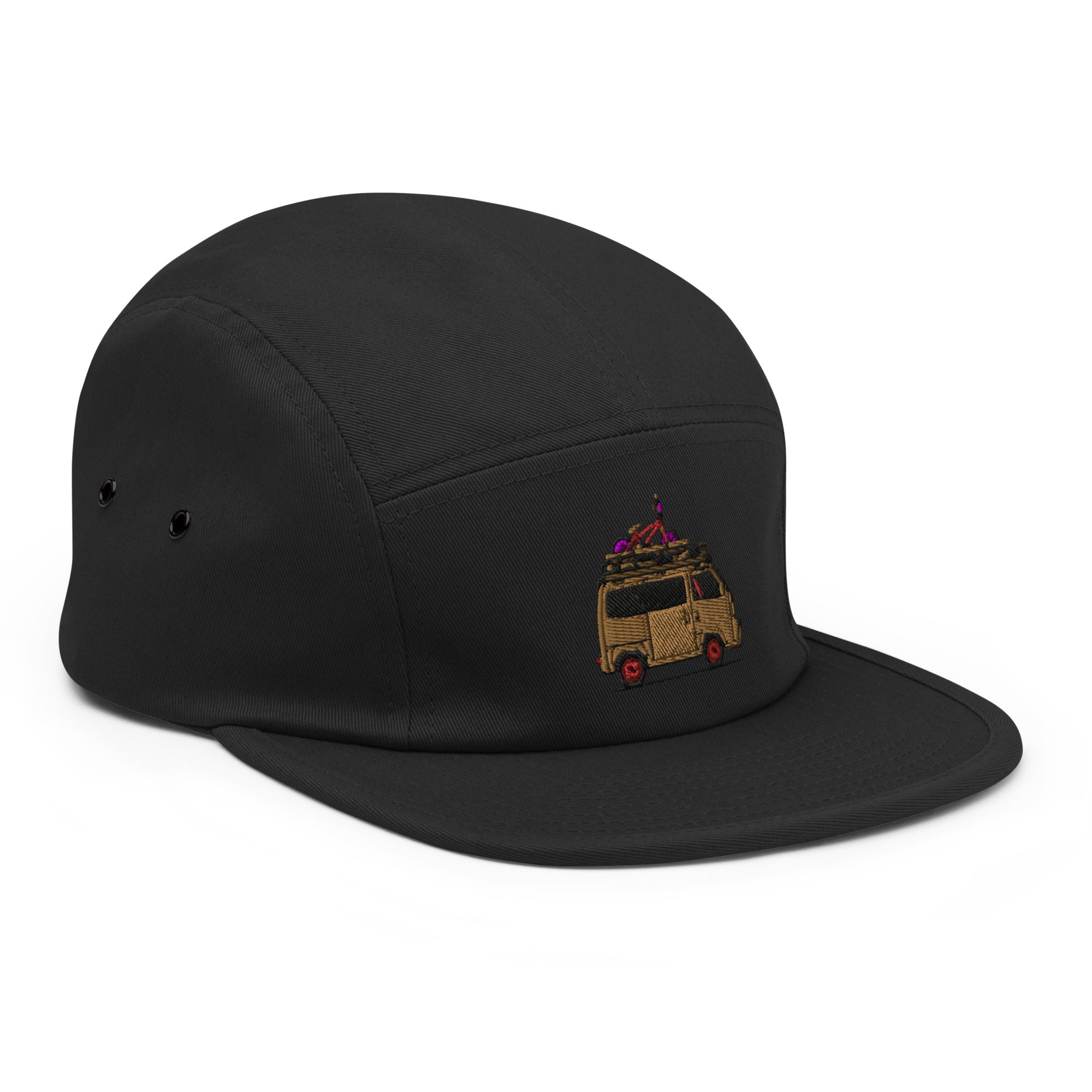 Oiwa Acty Street Embroidered Five Panel Cap Black