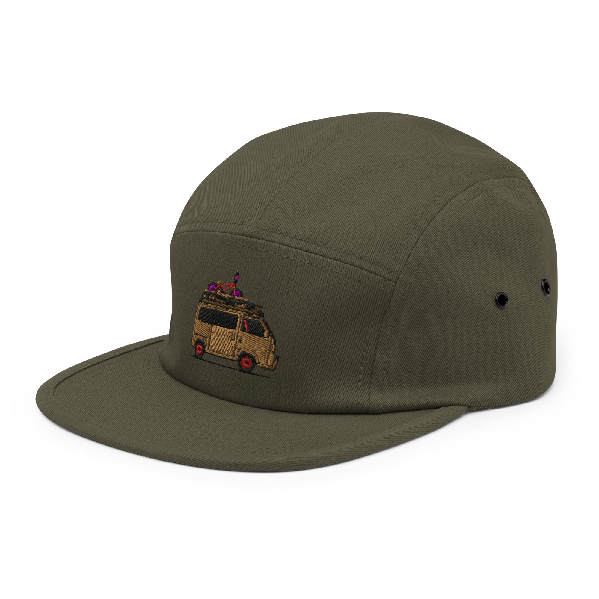 Oiwa Acty Street Embroidered Five Panel Cap Olive