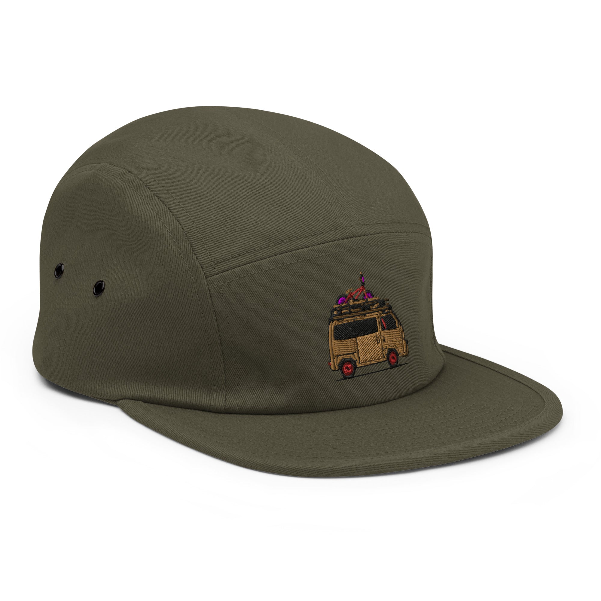 Oiwa Acty Street Embroidered Five Panel Cap Olive
