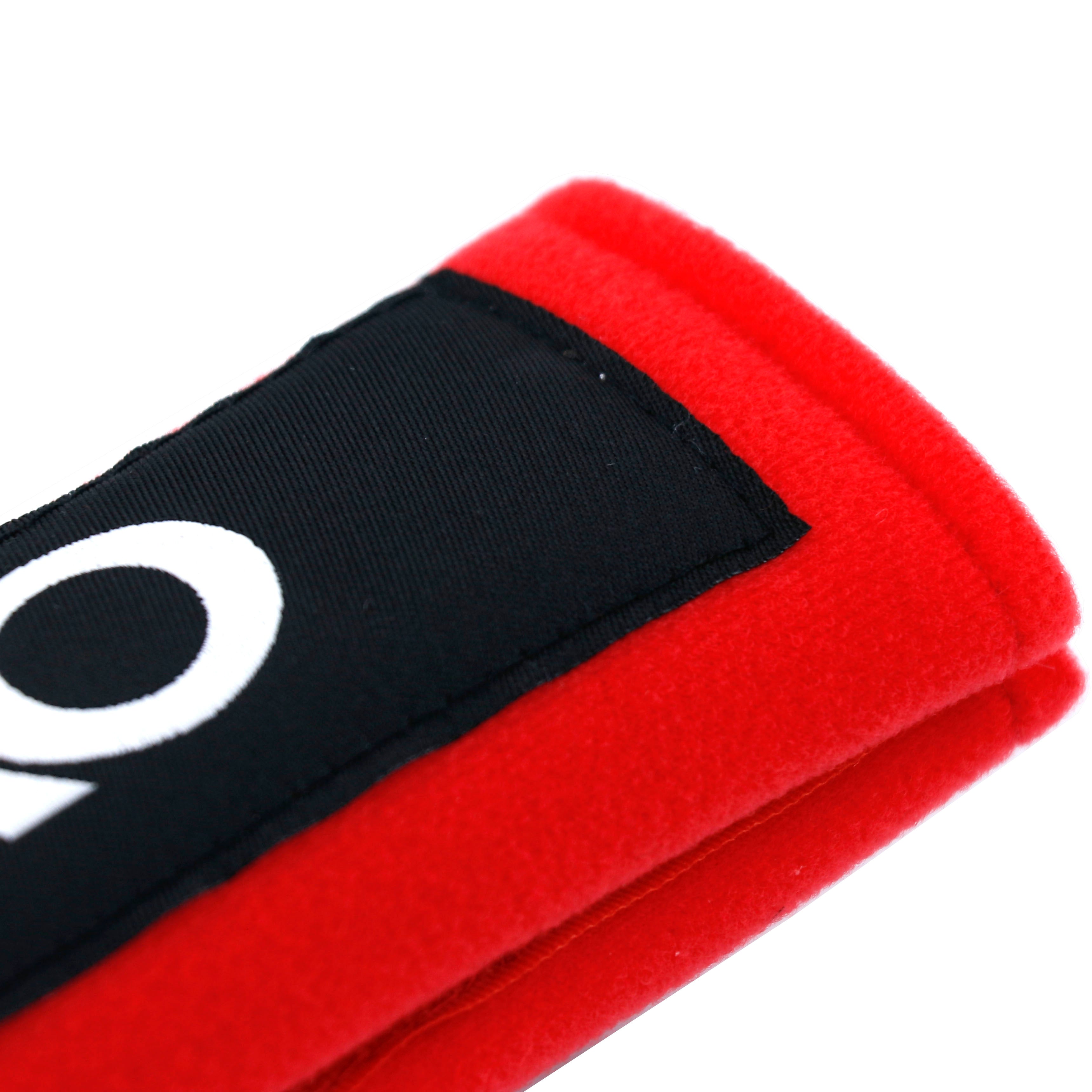 Recaro Seatbelt Cover Set for Kei Trucks - RED - Comfortable, Embroidered Cotton, Universal Fit, Easy to Install, Stylish Protection