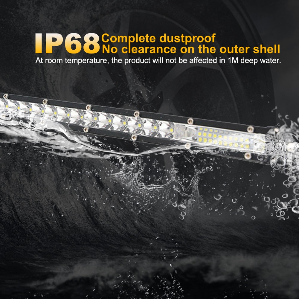 Off-Road LED Light Bar - 38" Ultra Slim - 30° Spot and 120° Flood Beam for Maximum Visibility