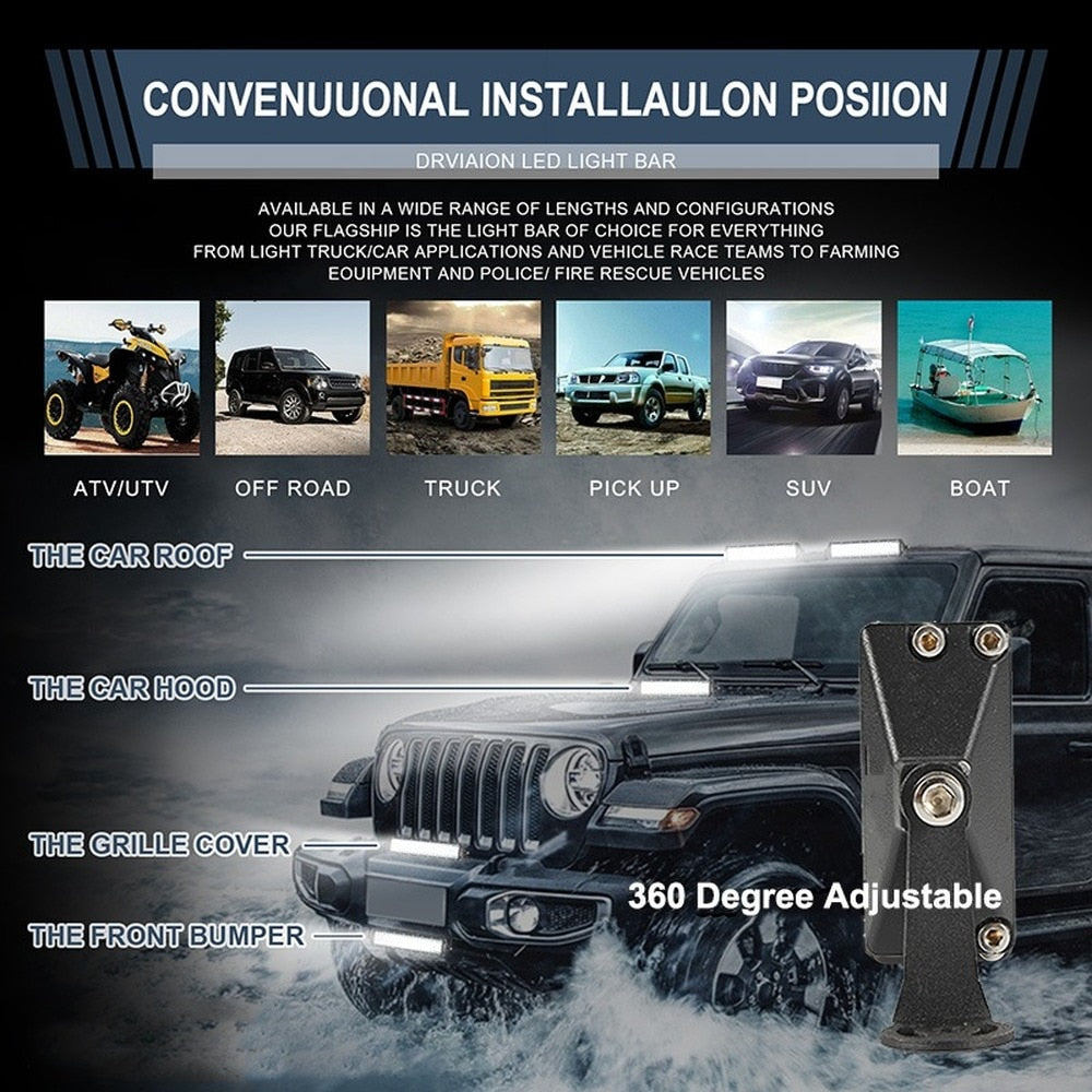 Japanese Mini Truck 42" LED Light Bar - Ultra Slim 210W - Ideal for Off-Road and Night Driving