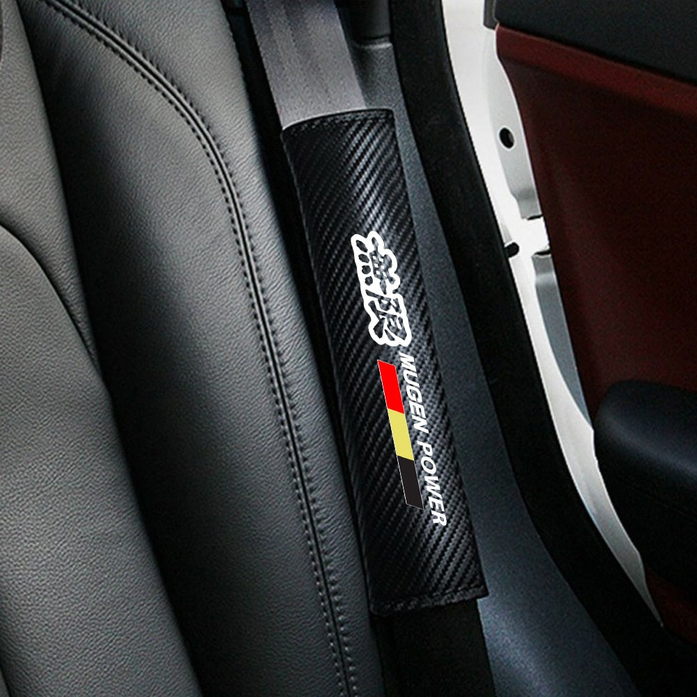 Stylish Mugen Power Seatbelt Cover Set for Kei Trucks - Ultimate Comfort, Protection & Easy Installation - Universal Fit - Elevate Your Mini Truck Journey