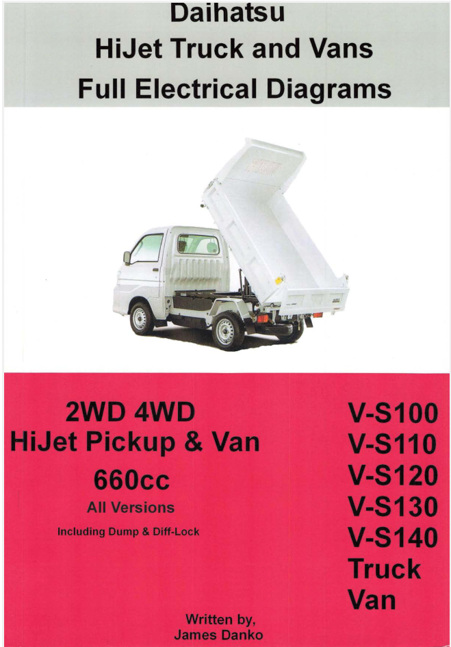 Comprehensive Factory Electrical Diagrams for 1989-1998 Daihatsu Hijet Trucks & Vans - Fix circuits, color-coded wiring, connector locations, and more with this essential guide.