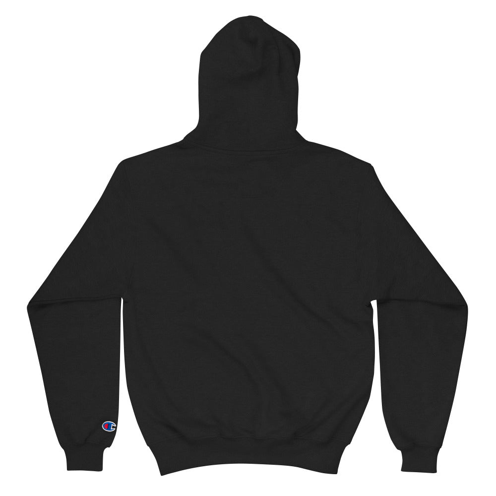 Black Oiwa Acty Street Champion hoodie featuring an embroidered logo, shown from the back against a neutral background