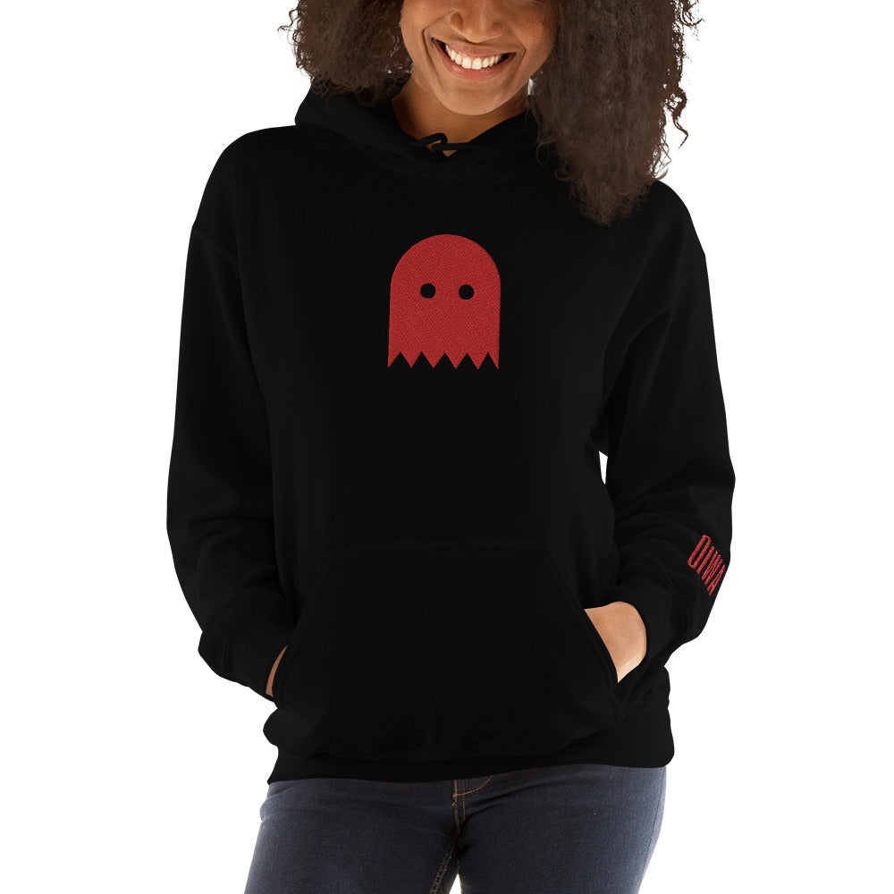 Black Oiwa Red Ghost Plush Hoodie