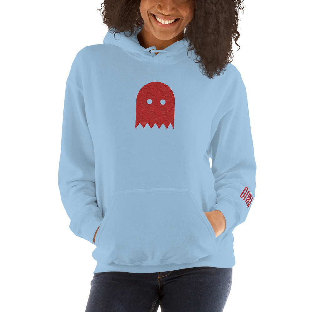 Light Blue Oiwa Red Ghost Plush Hoodie