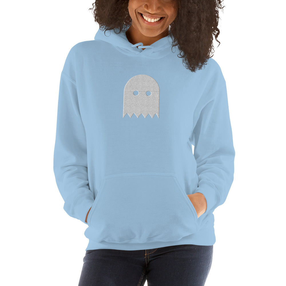 Light Blue Oiwa Embroidered Plush Hoodie