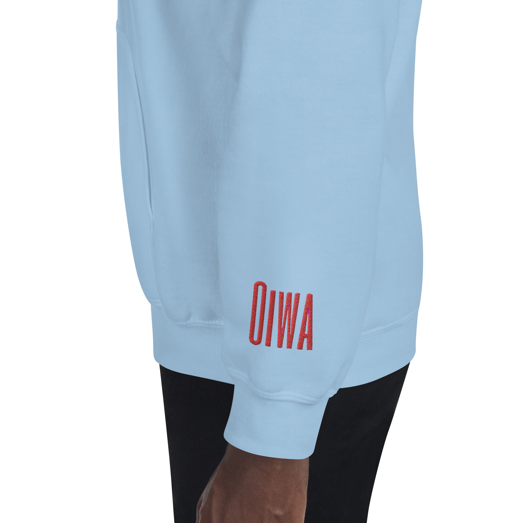 Light Blue Oiwa Red Ghost Plush Hoodie