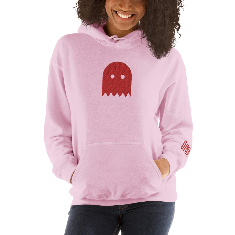 Light Pink Oiwa Red Ghost Plush Hoodie