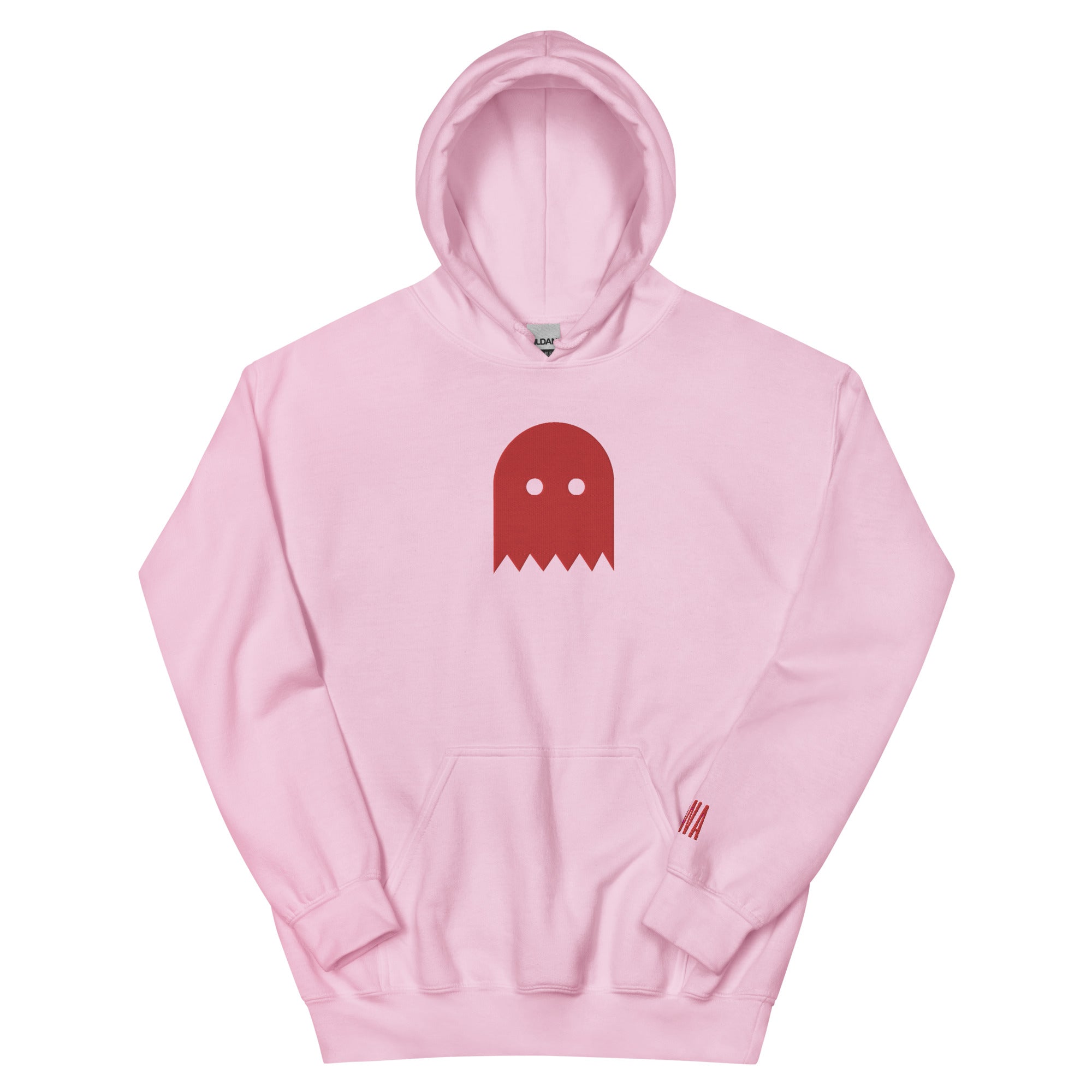 Light Pink Oiwa Red Ghost Plush Hoodie