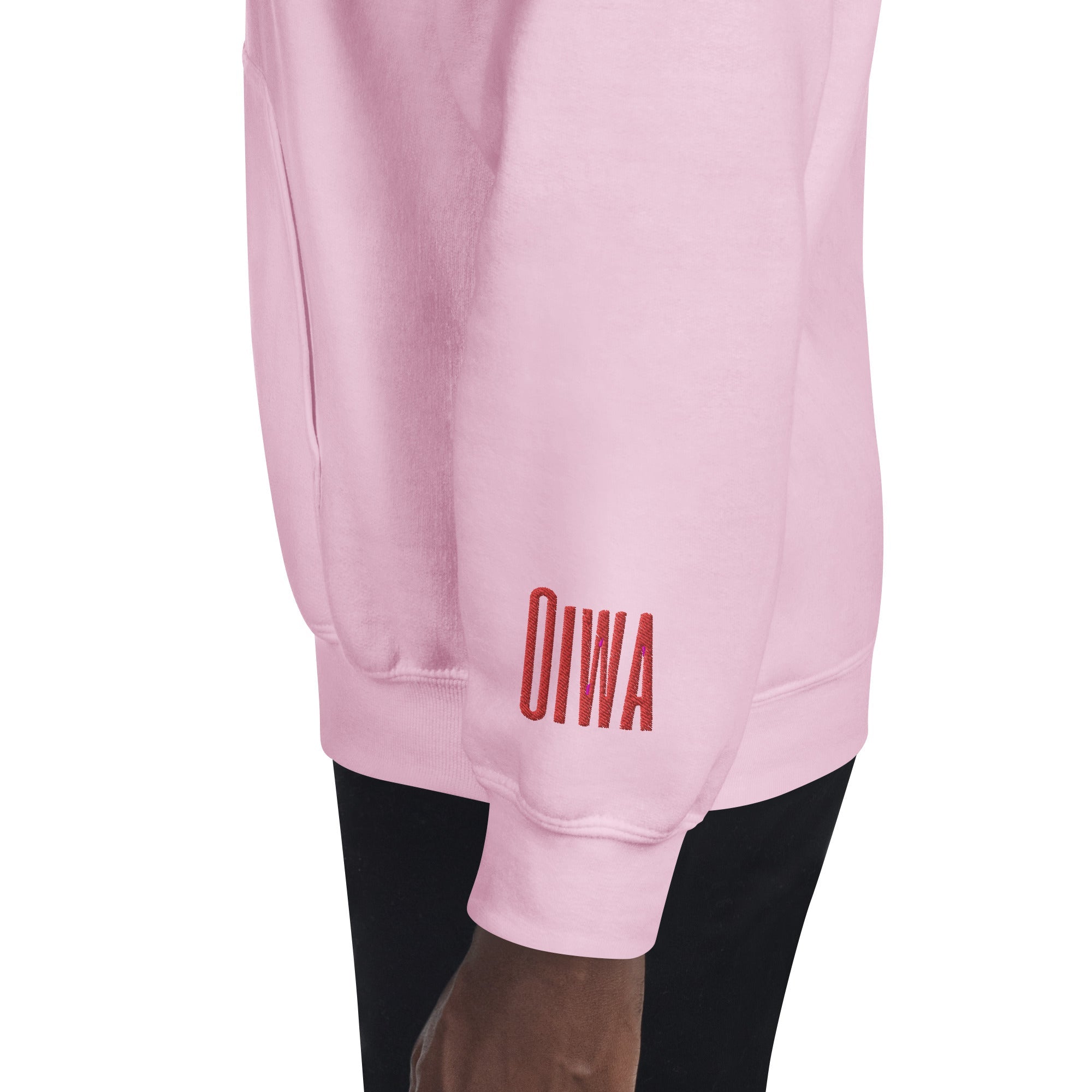 Light Pink Oiwa Red Ghost Plush Hoodie