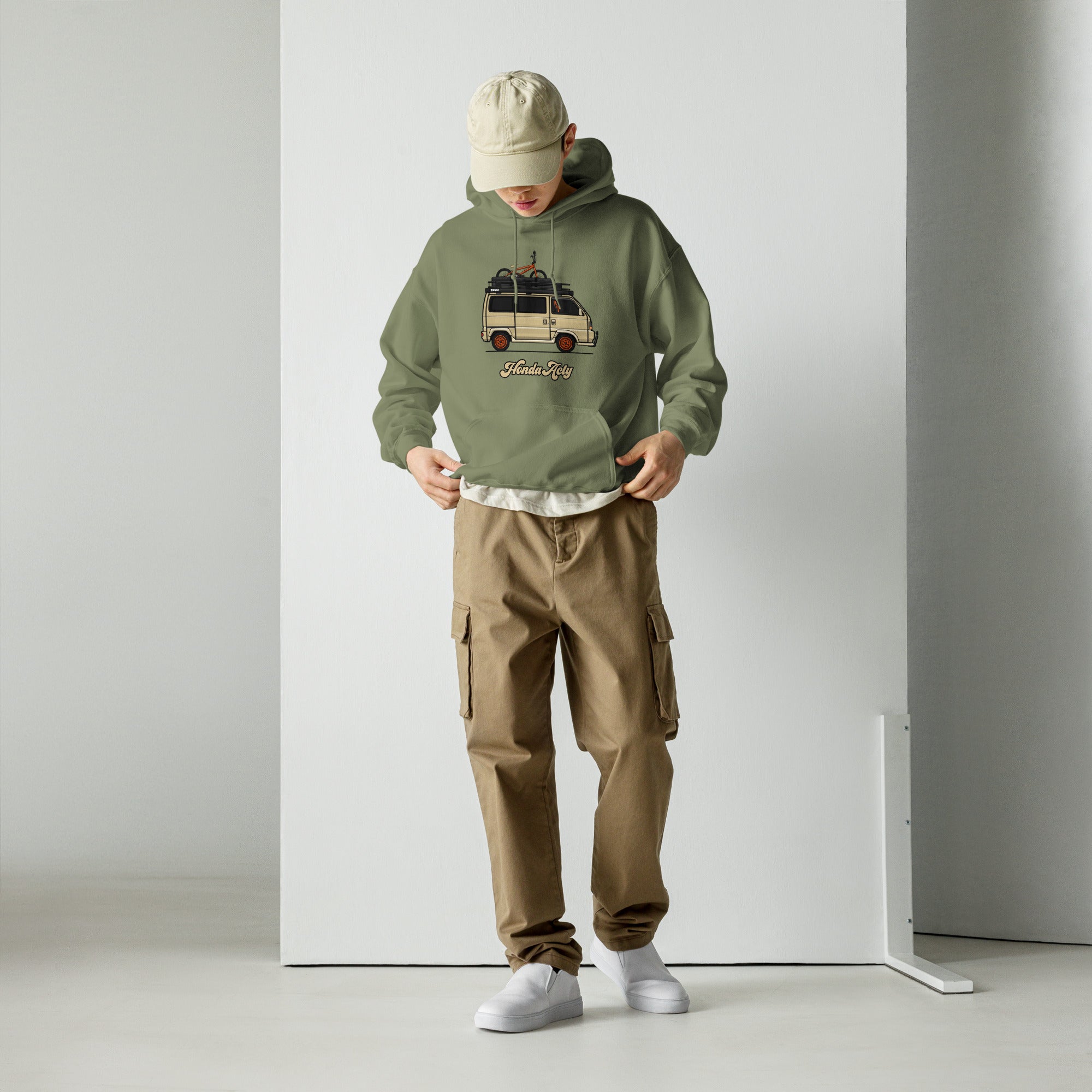 Oiwa Tjin Edition Honda Street Hoodie Military Green