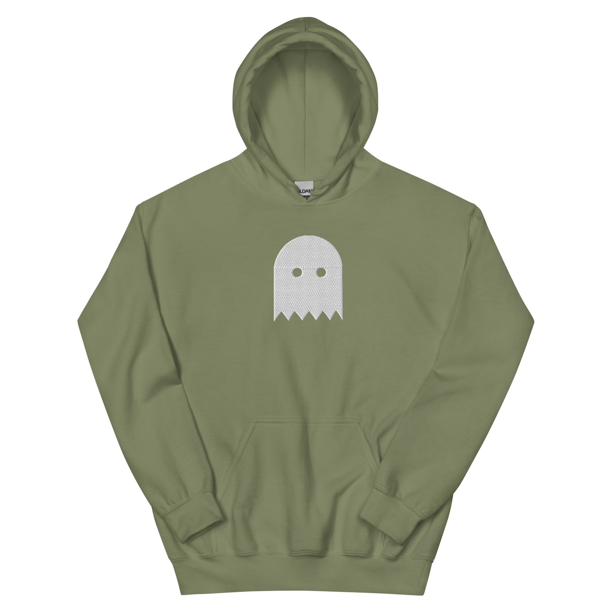 Military Green Oiwa Embroidered Plush Hoodie