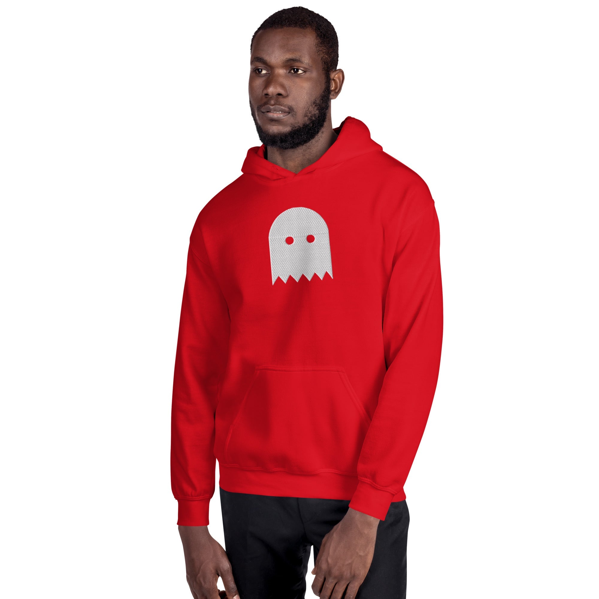 Red Oiwa Embroidered Plush Hoodie