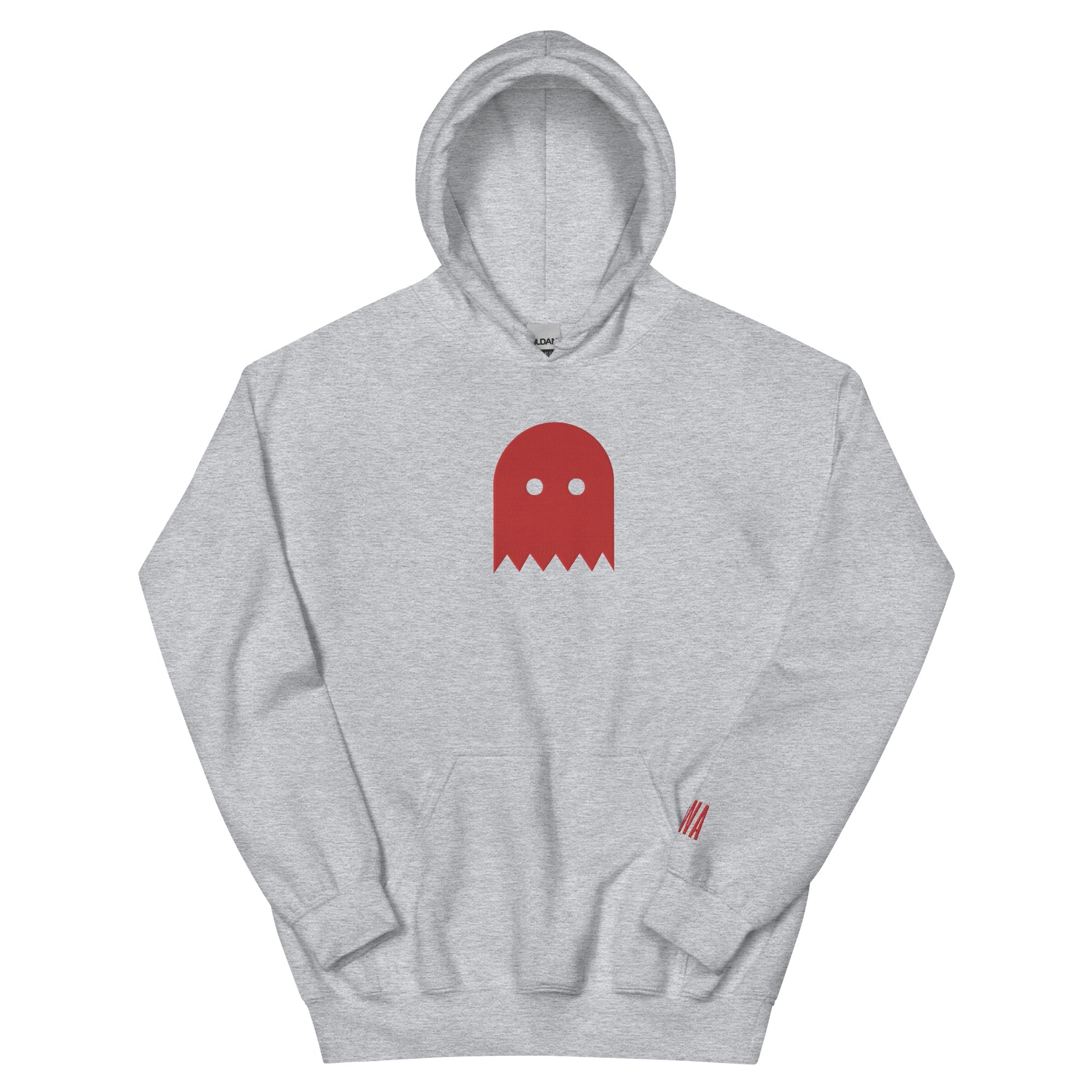Sport Grey Oiwa Red Ghost Plush Hoodie