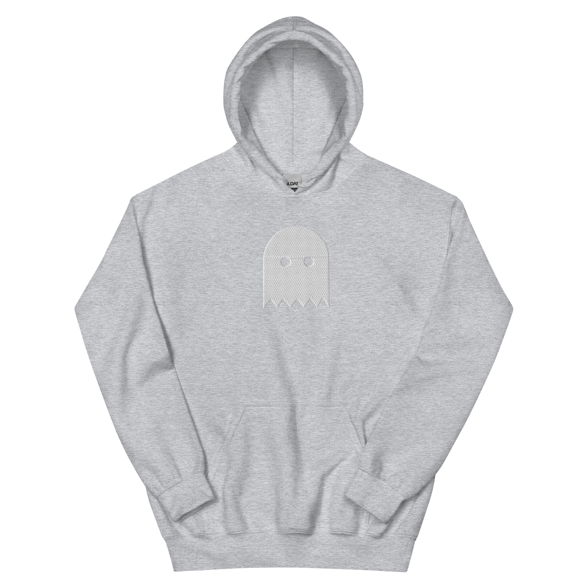 Sport Grey Oiwa Embroidered Plush Hoodie