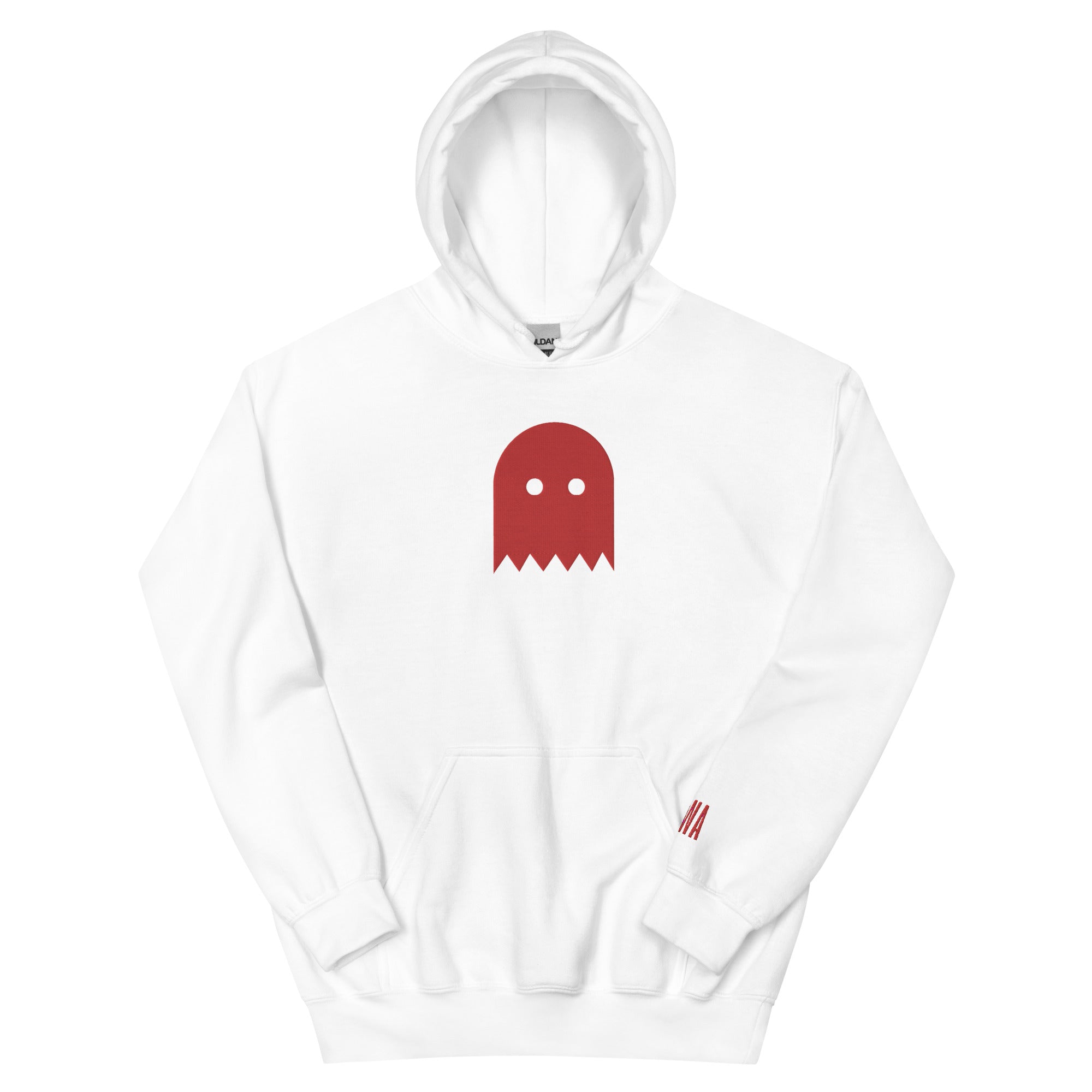 White Oiwa Red Ghost Plush Hoodie