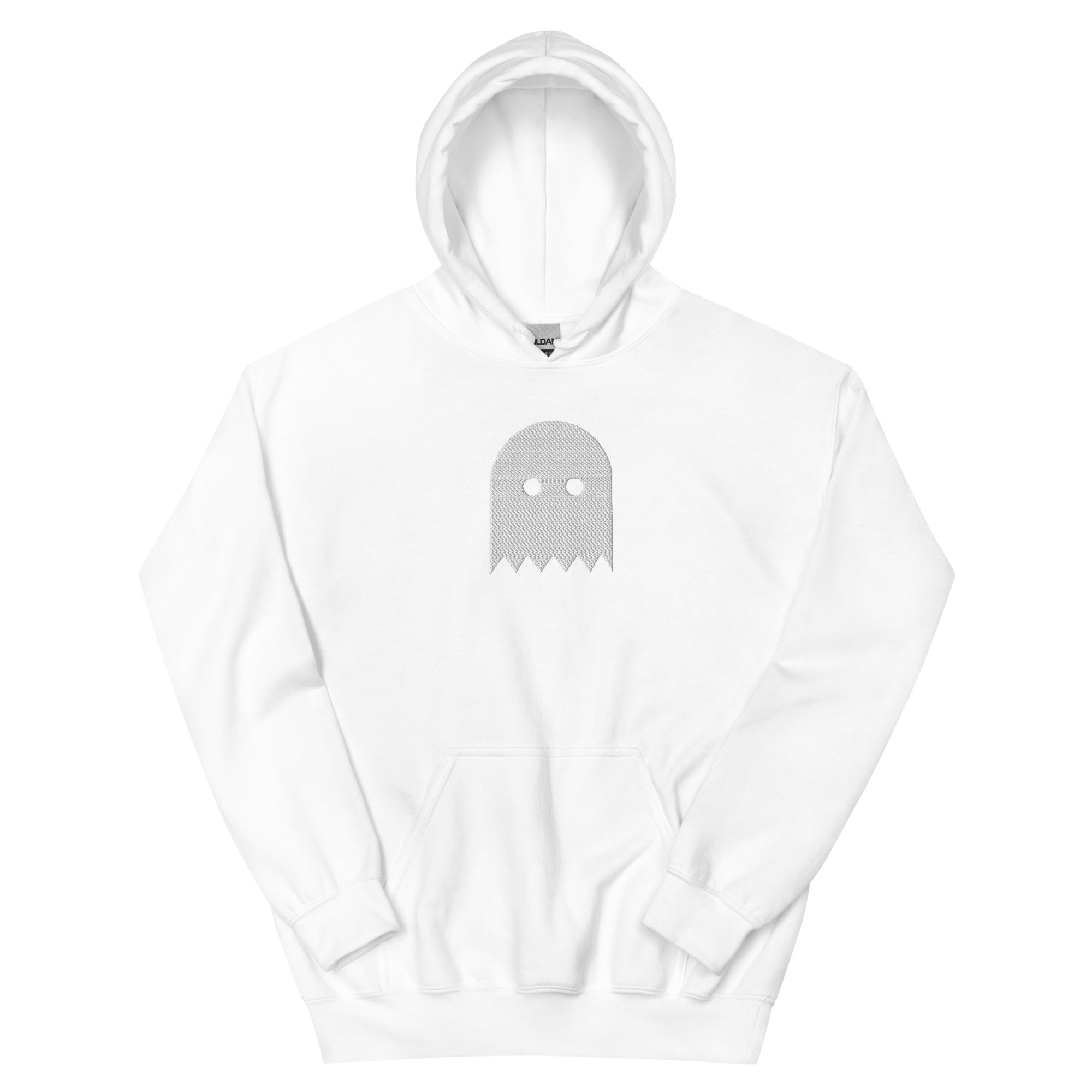 White Oiwa Embroidered Plush Hoodie