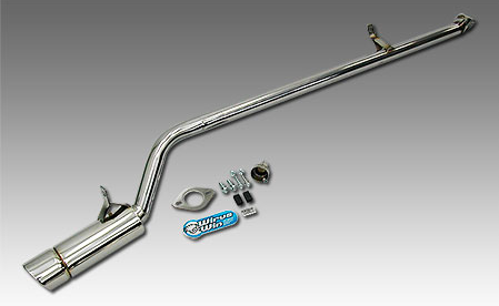 Popper-type Wirus Win stainless steel Mitsubishi Minicab Exhaust kit for U61W/U62W (1999-2011), featuring a performance Mitsubishi minicab muffler upgrade.