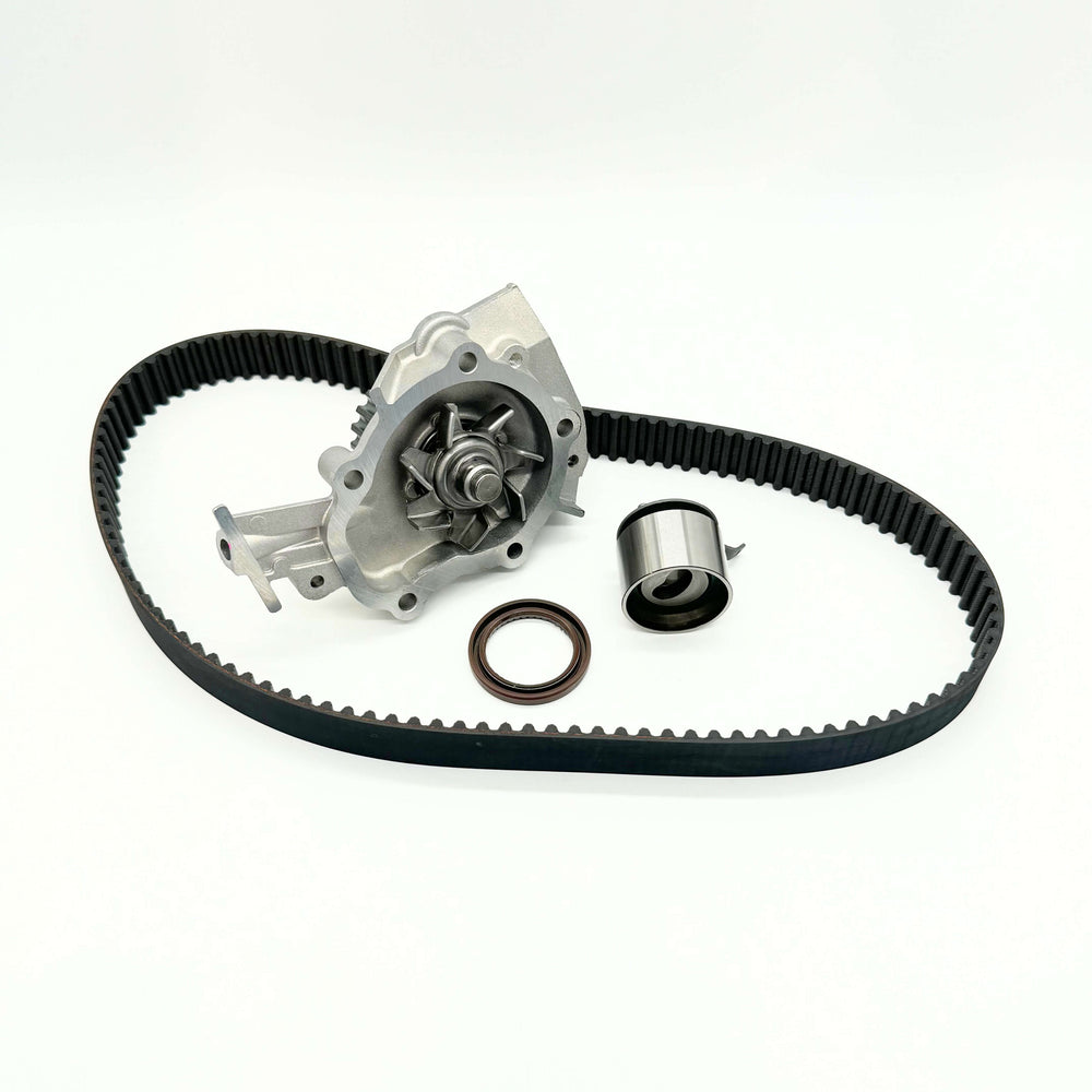 Suzuki Carry Timing Belt Kit featuring durable timing belt, water pump, tensioner, and seal—compatible with DC51T, DD51T, DA52T, DB52T, DA62T, DA63T, DA65T & DA16T (1991-Present)