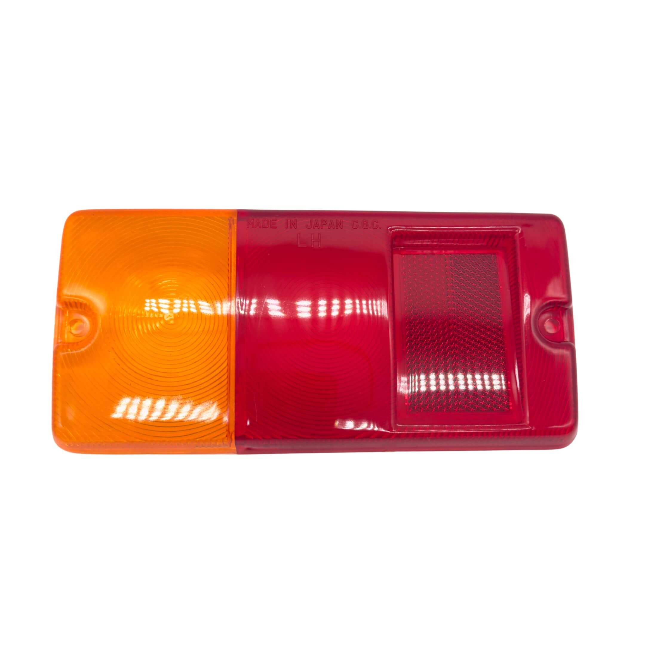 Tail Light Lens Cover for Passenger Side - Left Side, compatible with Daihatsu Hijet Truck S100, S110 Models (1994-1996), featuring a red and amber design.