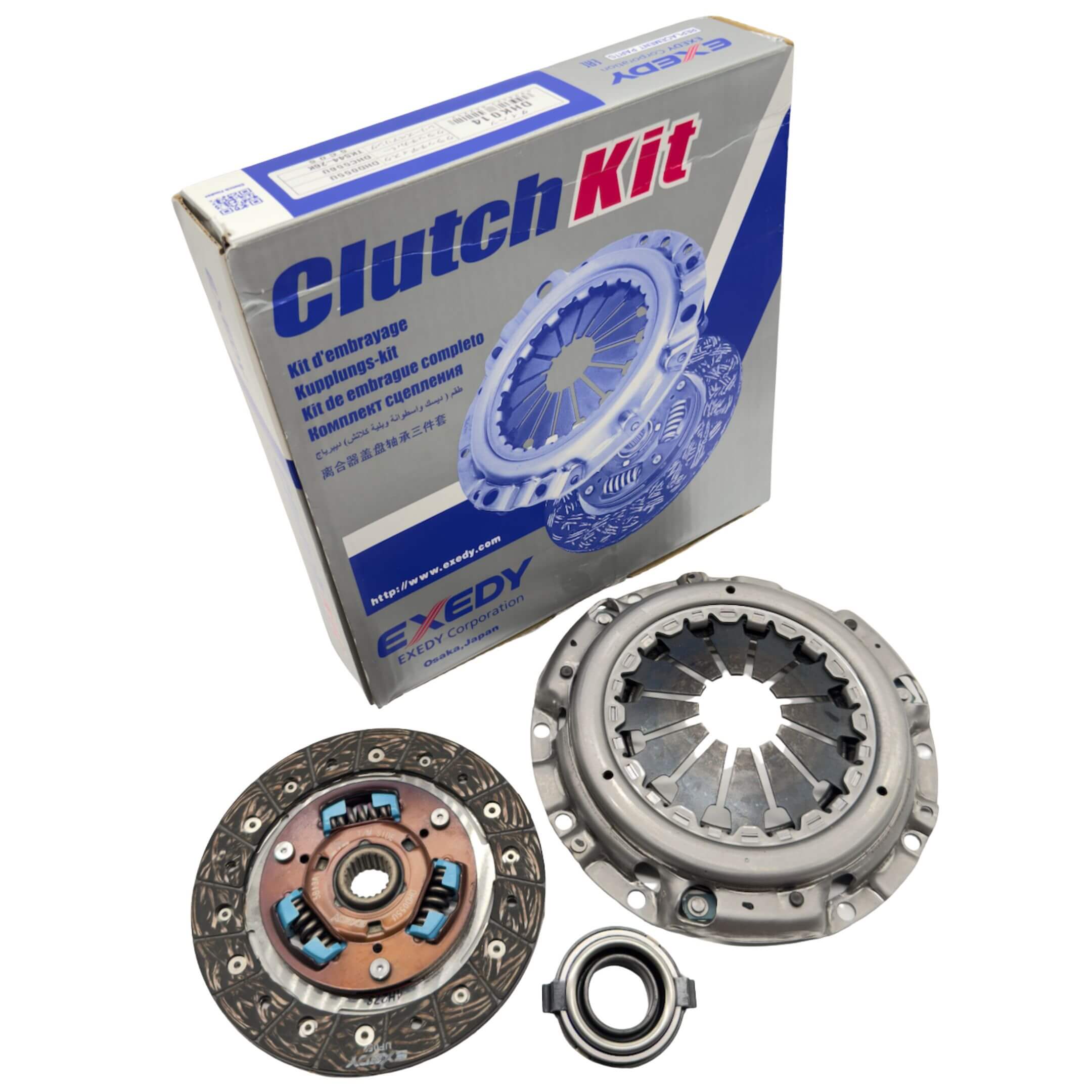 Exedy Clutch Kit for Daihatsu Hijet and Atrai models S100P, S110P, S100V, S110V, S100C, S100CT, and S110W (12/1996-12/1998) featuring pressure plate, clutch disc