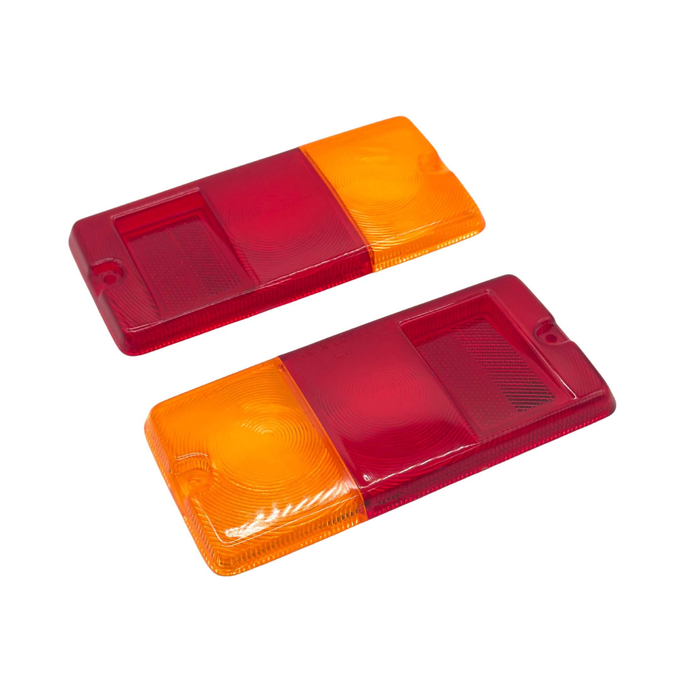 Tail Light Lens Cover Set for Daihatsu Hijet Truck S100, S110 Models (1994-1996) featuring red and amber sections for driver and passenger sides.