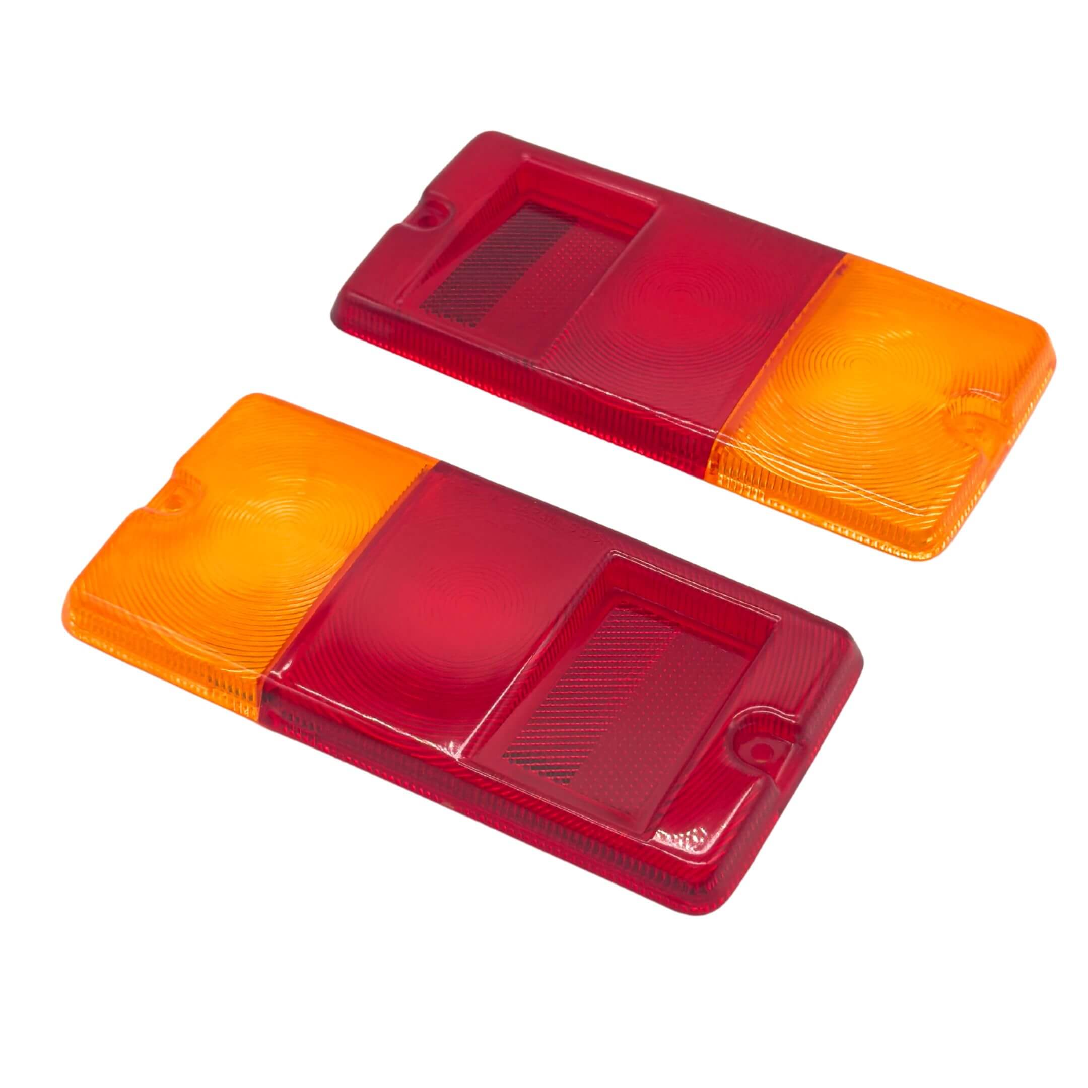 Tail Light Lens Cover Set for Daihatsu Hijet Truck S100, S110 Models (1994-1996) featuring red and amber sections for driver and passenger sides.